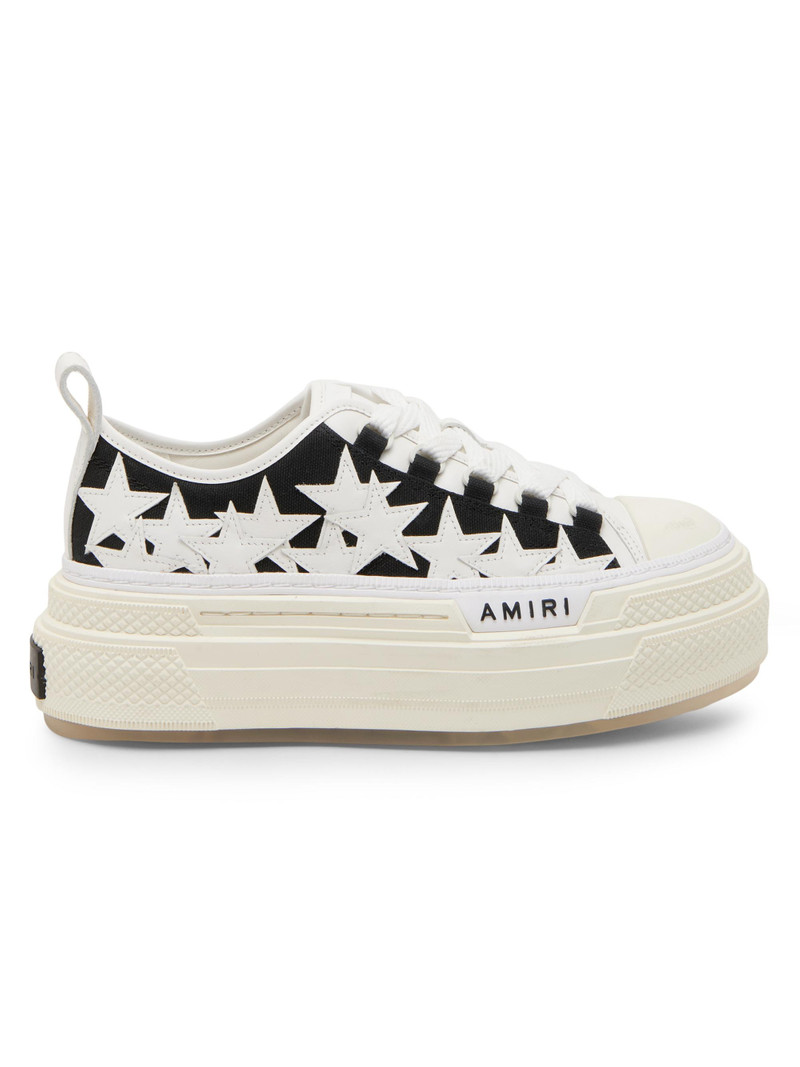 Women's Stars Court Cotton Low-Top Sneakers - Black 1