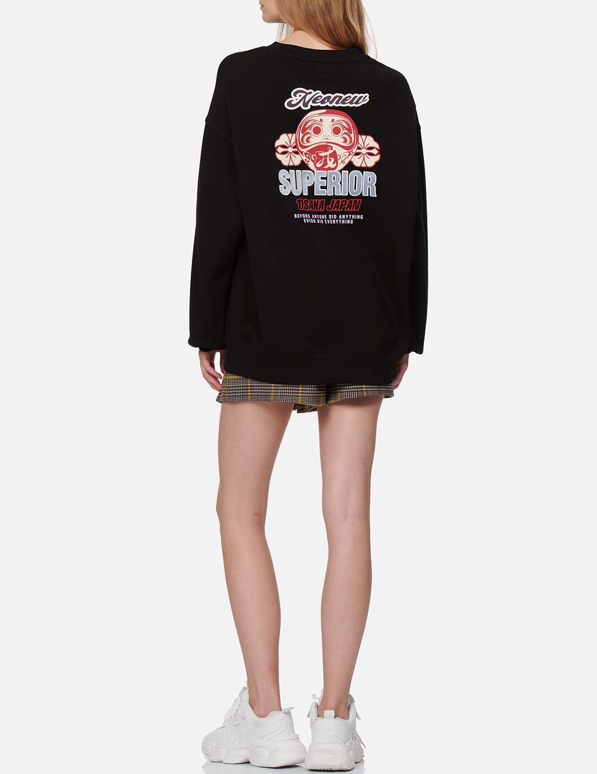 DARUMA AND KAMON PRINT SWEATSHIRT - 5