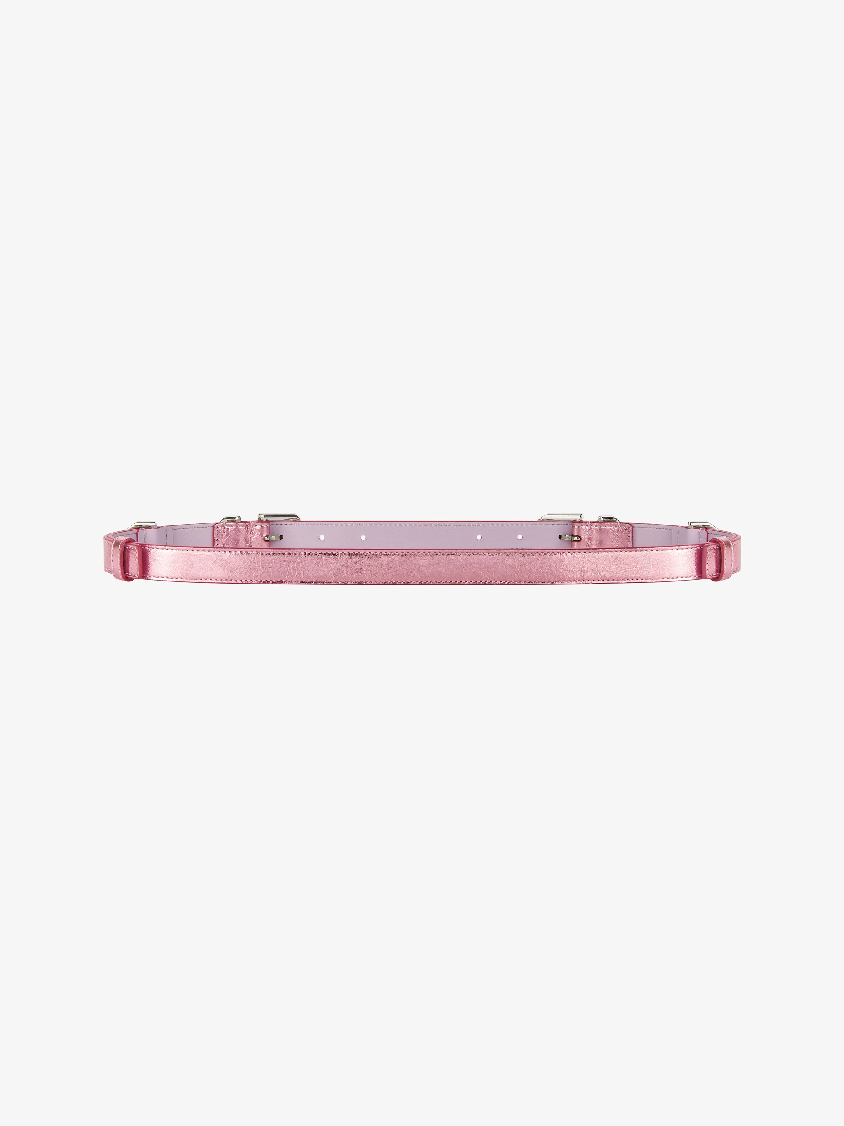 VOYOU BELT IN LAMINATED LEATHER - 3