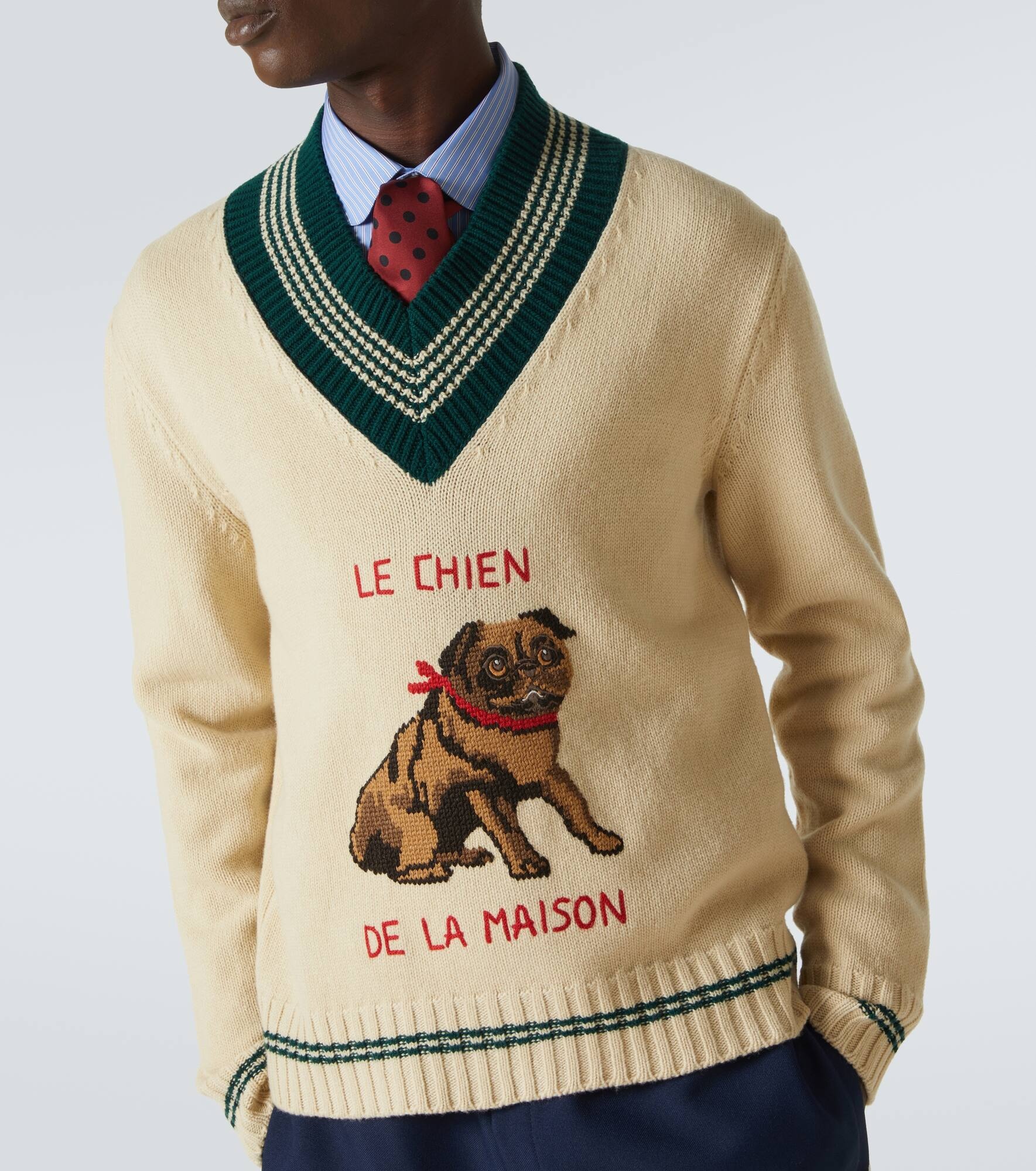 Wool jacquard sweater - 5