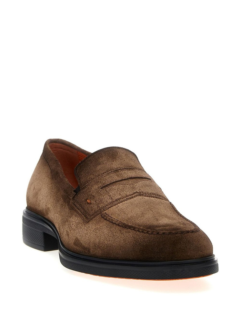Santoni suede loafers outlook