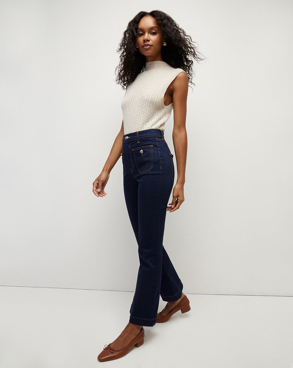 CARSON KICK-FLARE JEAN | PATCH POCKETS - 6