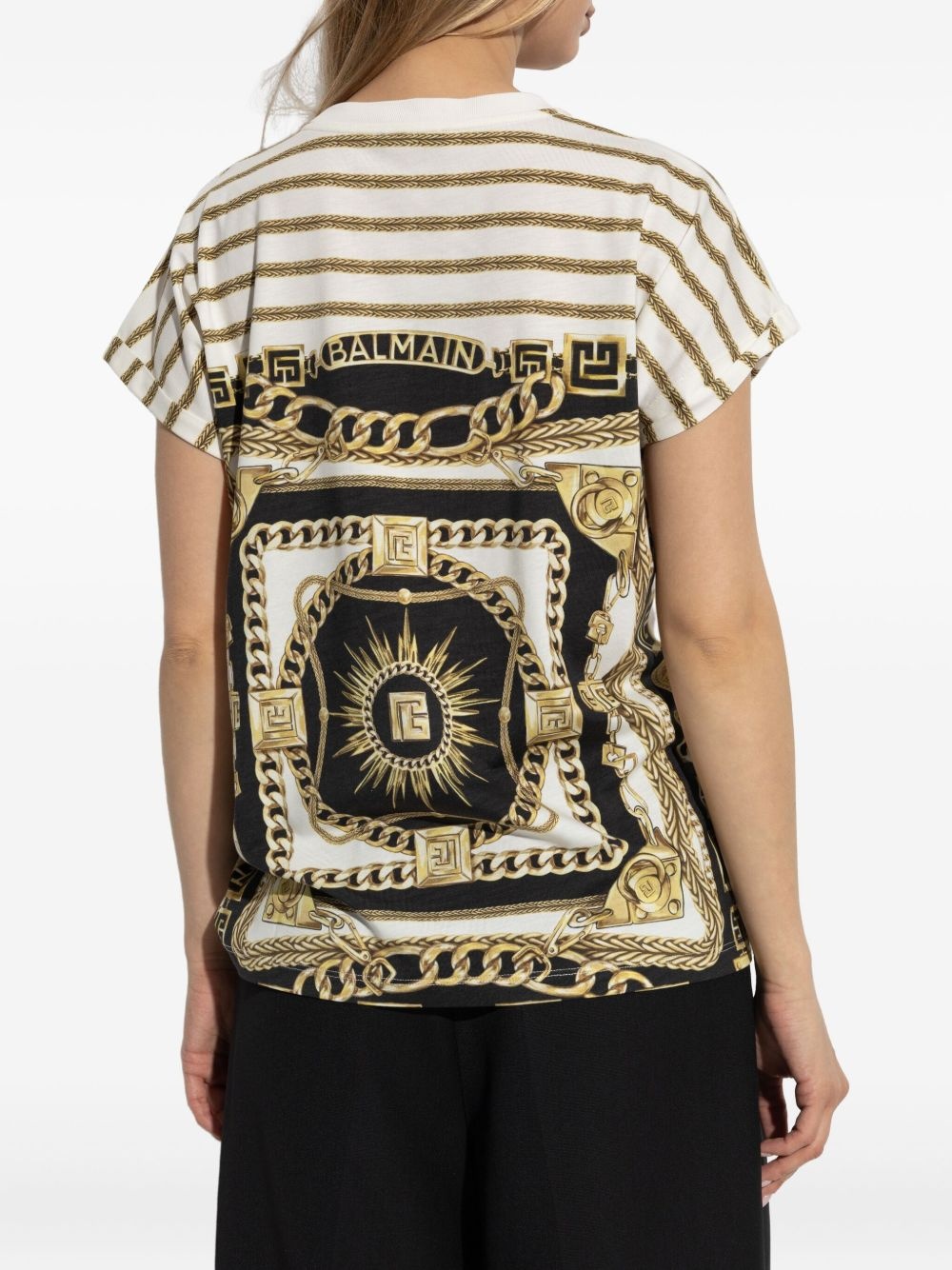 baroque-pattern T-shirt - 4