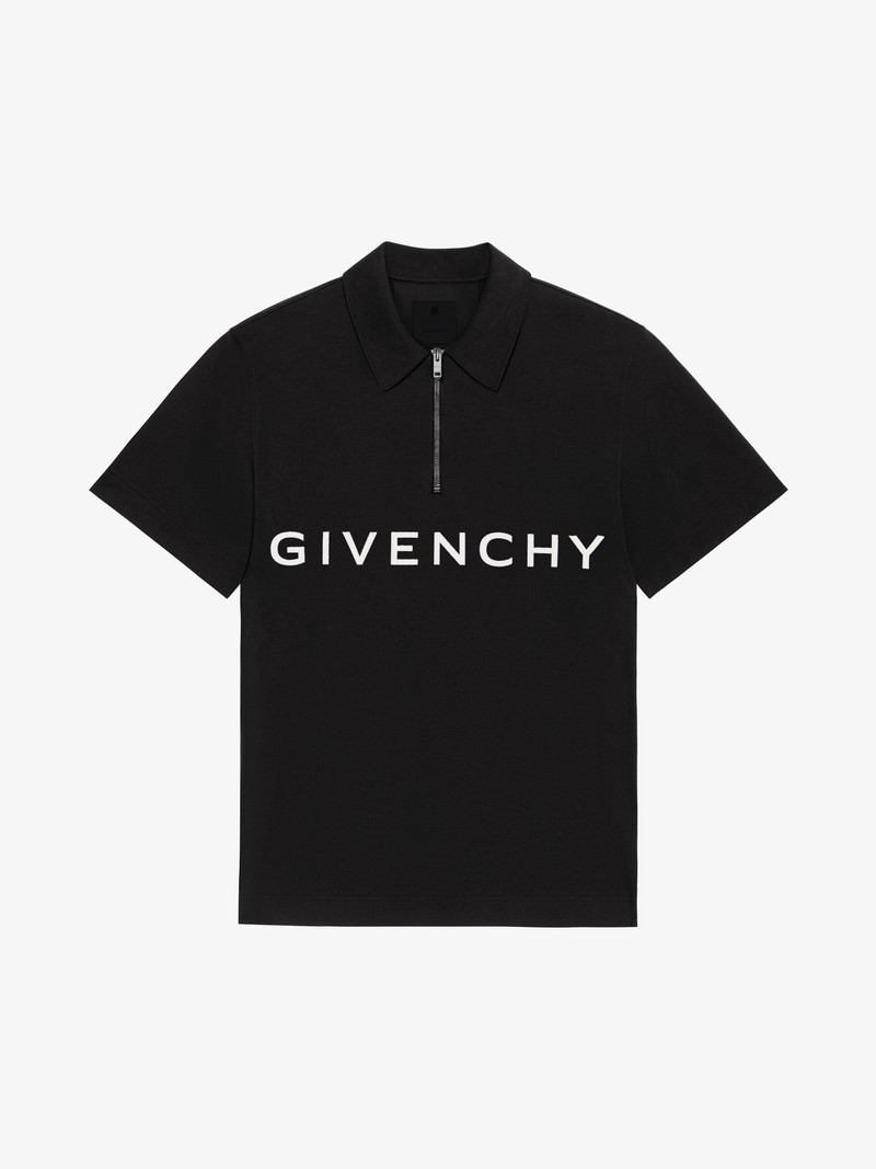 GIVENCHY ARCHETYPE ZIPPED POLO SHIRT IN COTTON 1