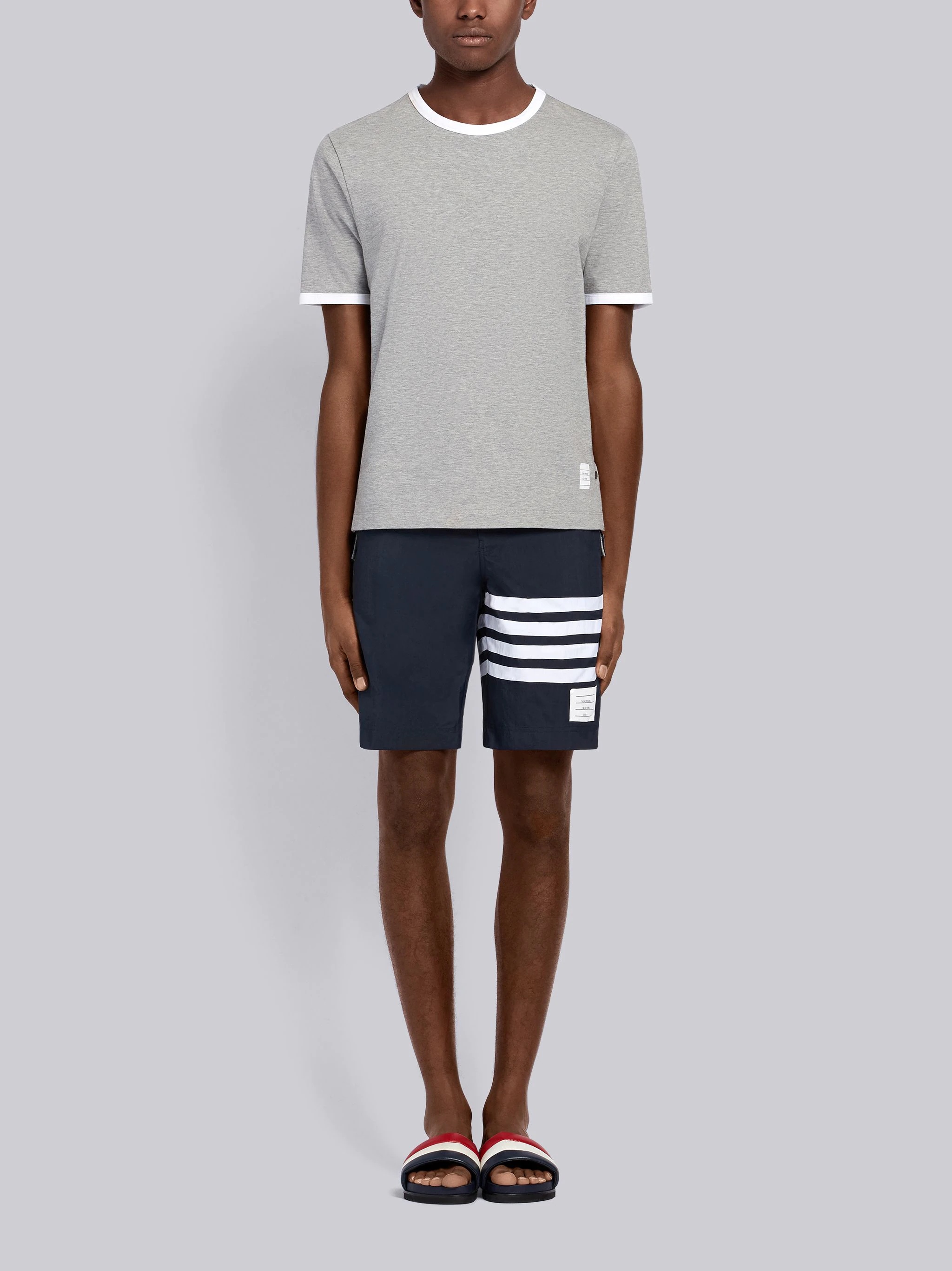Navy Swim Tech 4-Bar Board Short - 4