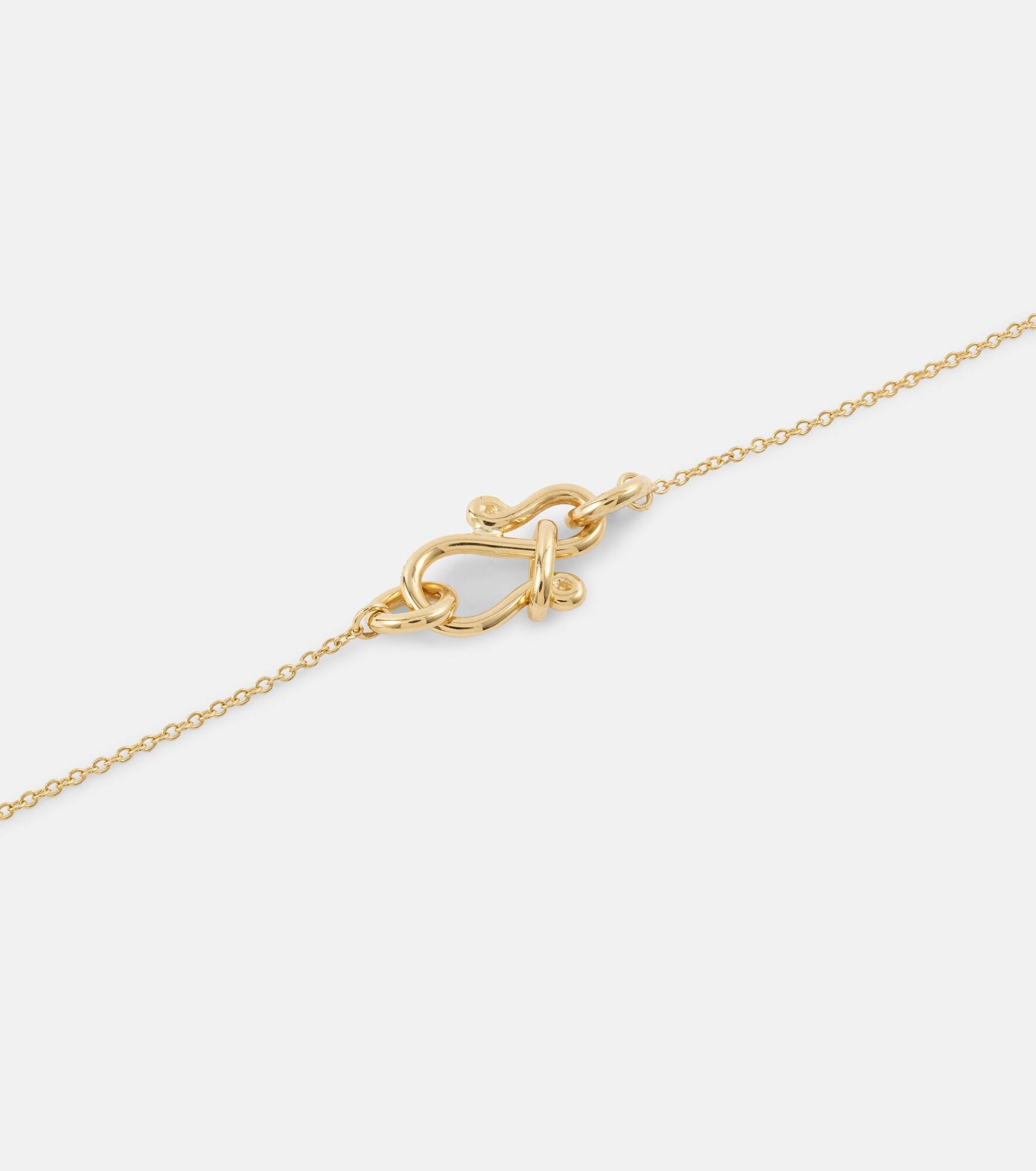 18kt gold necklace with diamonds - 4