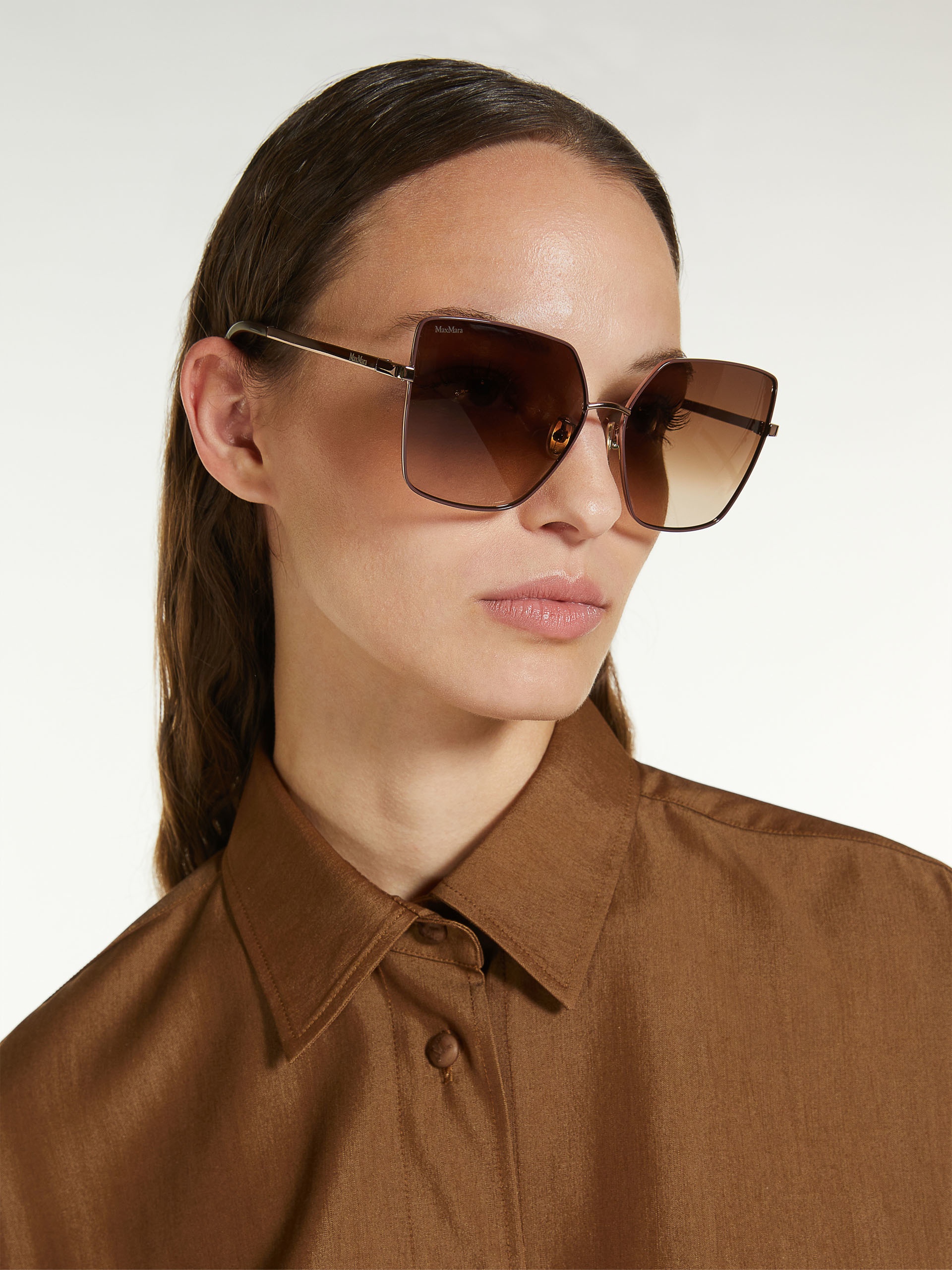 NATALIA Oversized metal sunglasses - 4