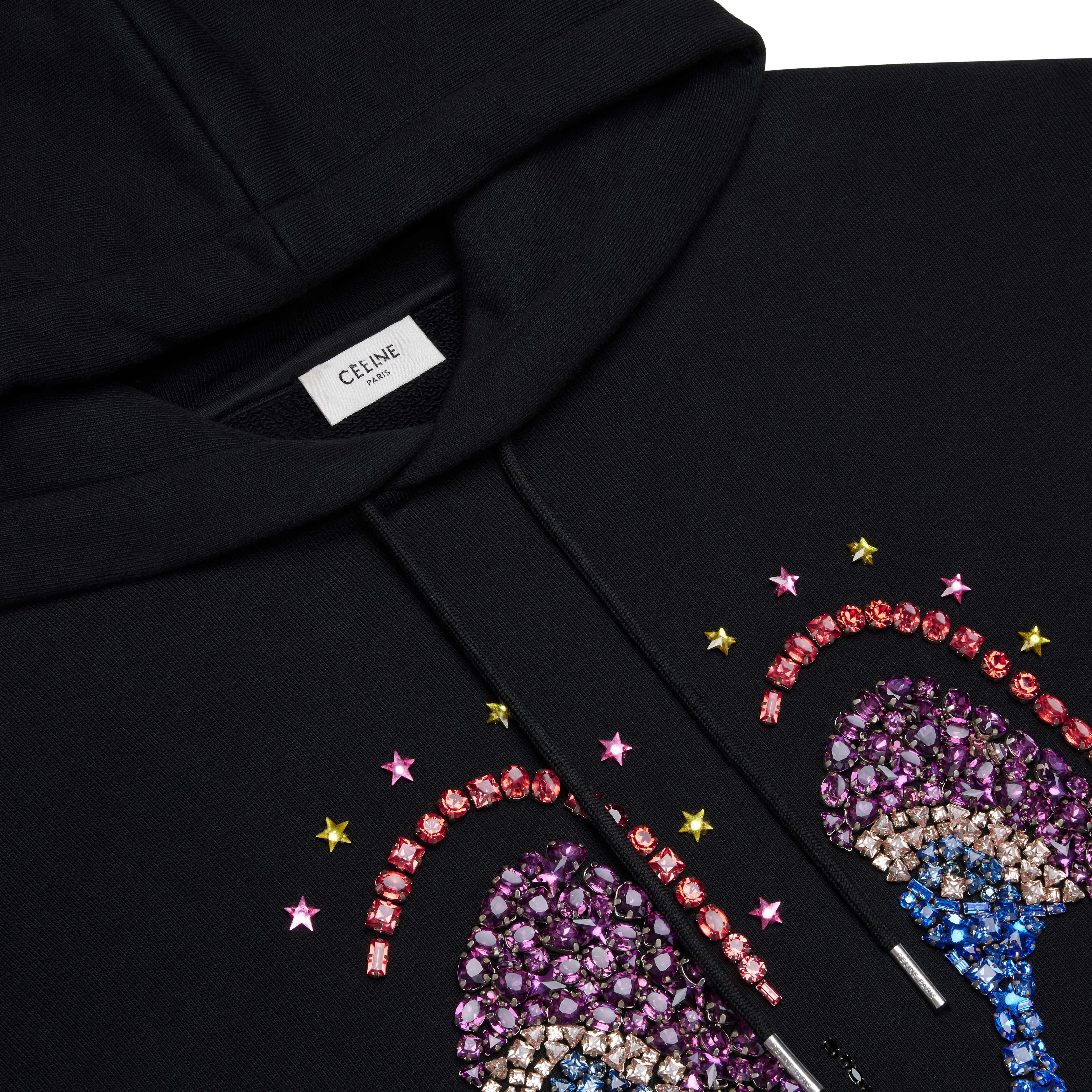 HOODIE IN COTTON FLEECE WITH ARTIST EMBROIDERY - 3