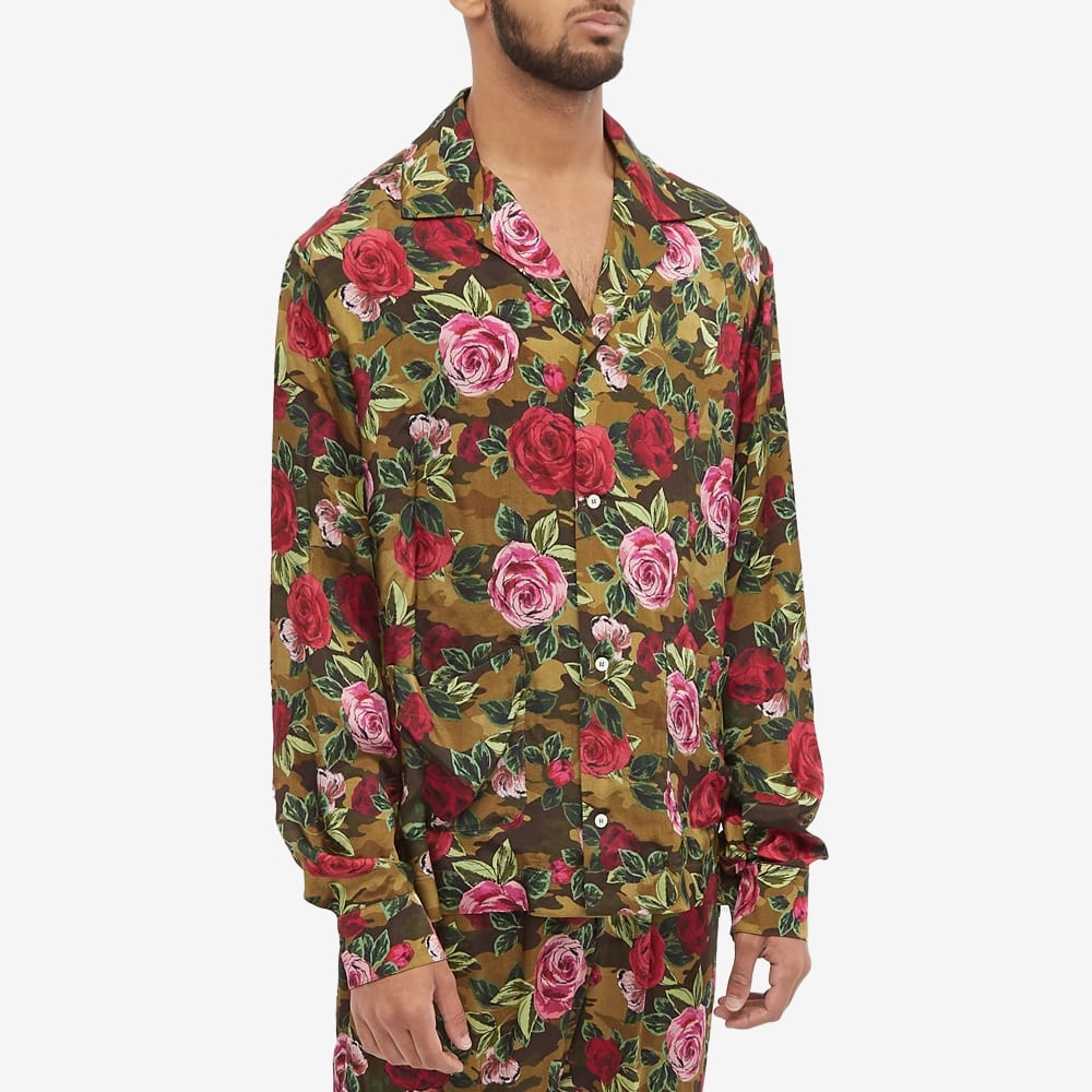 END. x Palm Angels Allover Camo Rose Pajama Shirt - 3