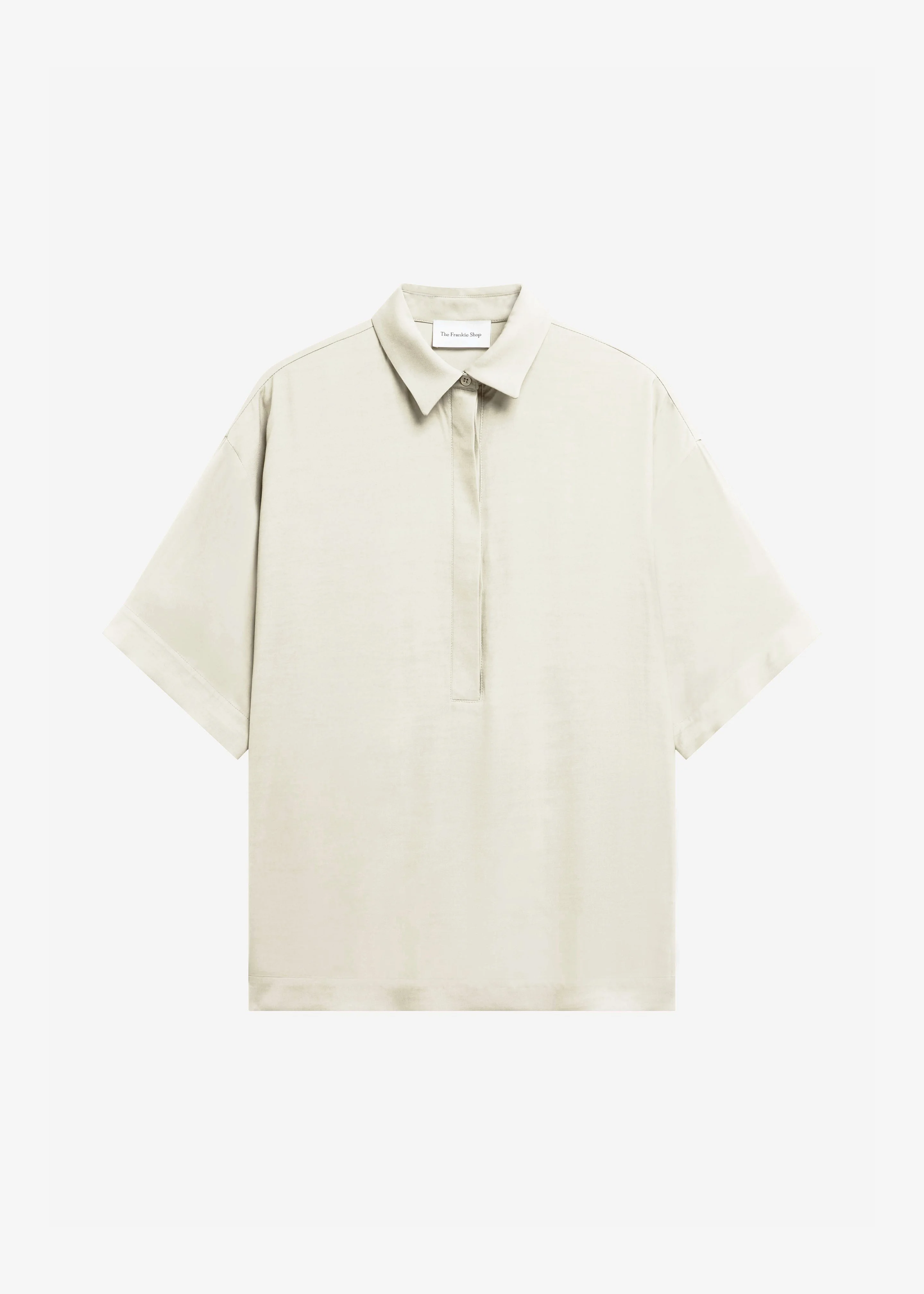 Eda Fluid Polo Shirt - Ivory - 1
