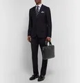 Sartorial Cross-Grain Leather Briefcase - 7