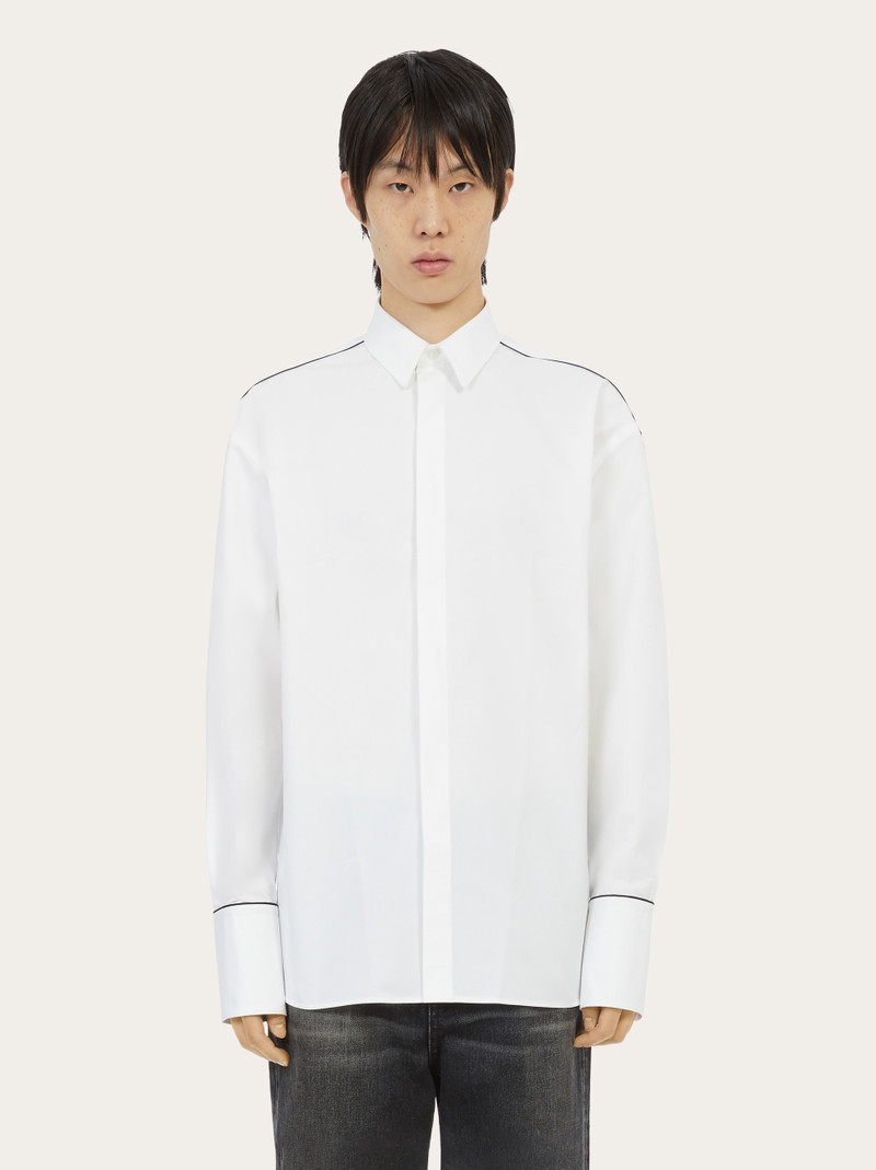 FERRAGAMO Sports shirt with contrasting piping outlook