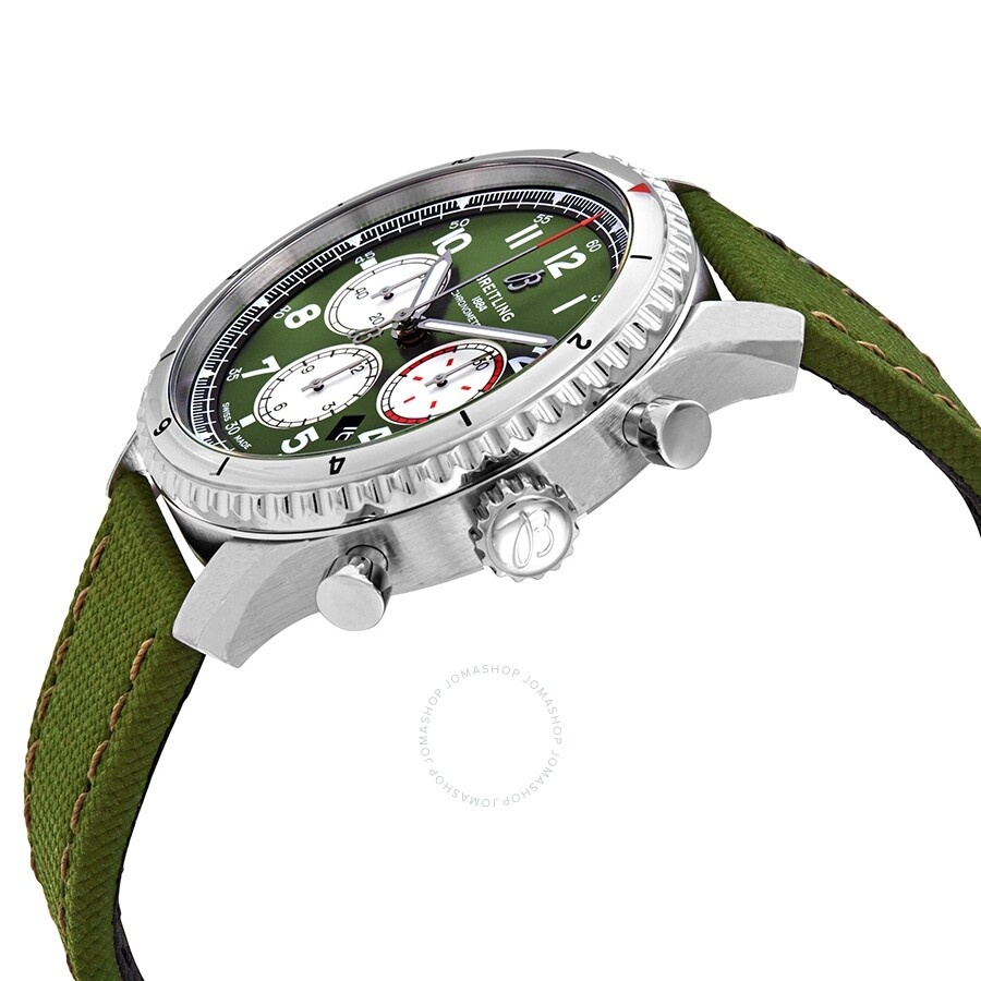 Breitling Aviator 8 Chronograph Automatic Green Dial Watch AB01192A1L1X1 - 2