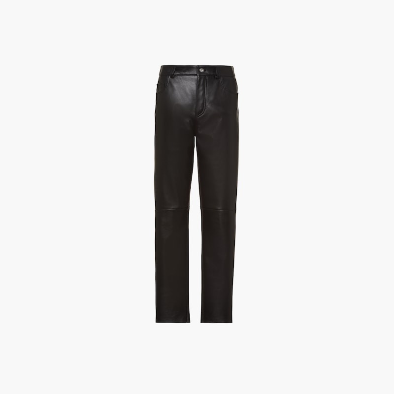 Nappa leather five-pocket pants - 2