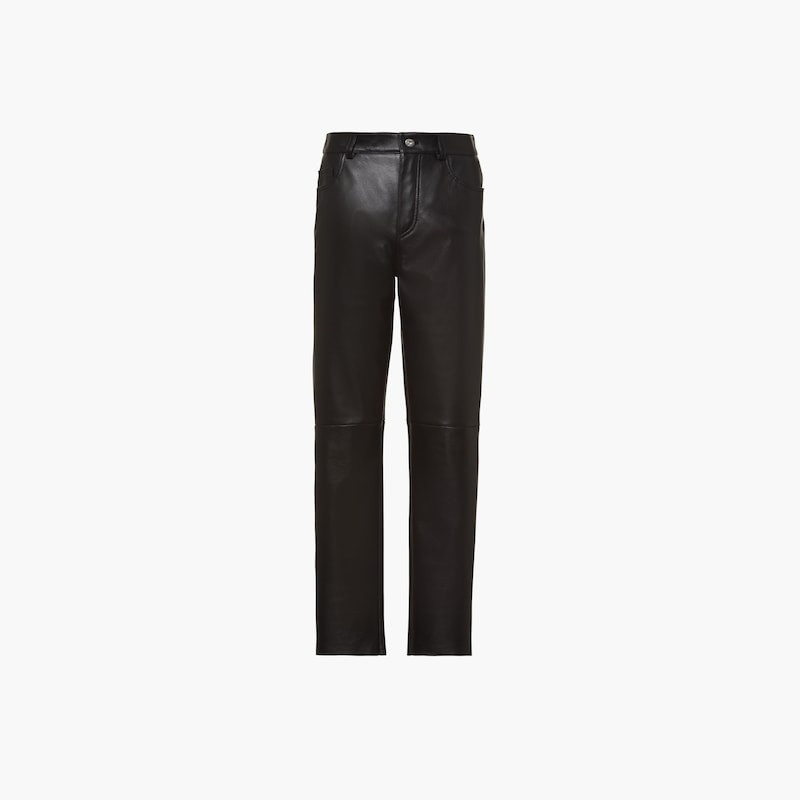 Miu Miu Nappa leather five-pocket pants outlook
