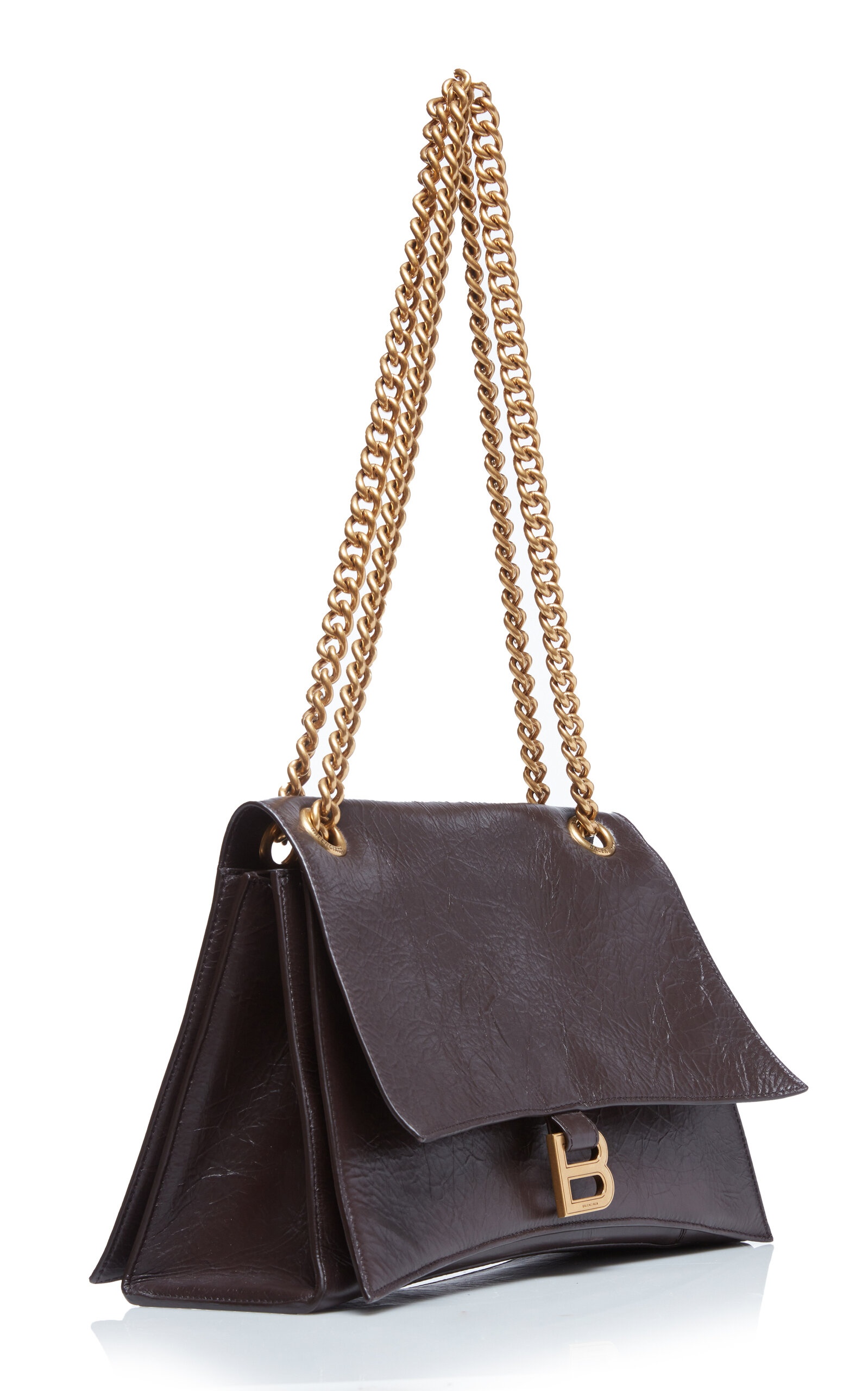 Crush Leather Chain Bag brown - 3