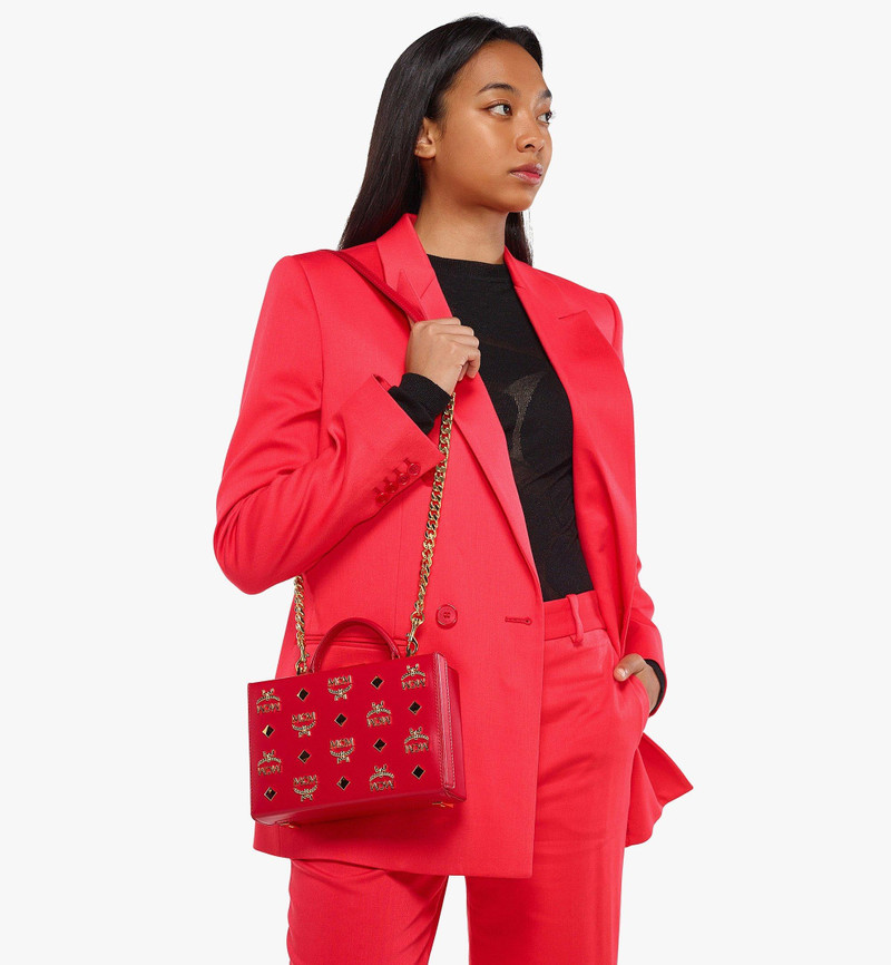 MCM Berlin Crossbody in Gold Monogram Leather outlook