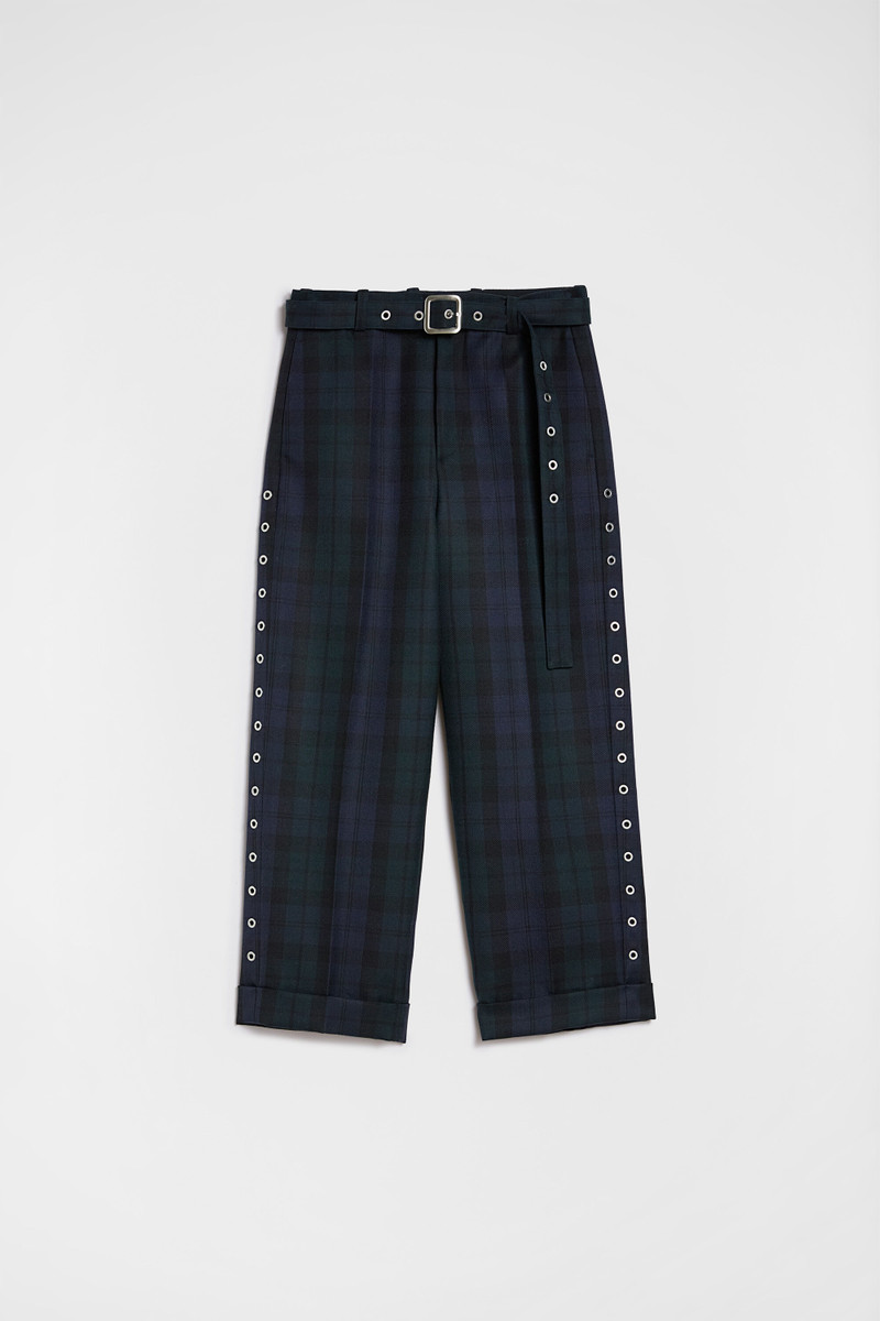 Wool Belted Trousers 1