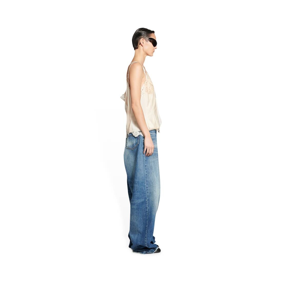 Pull-up Pants  in Blue - 3