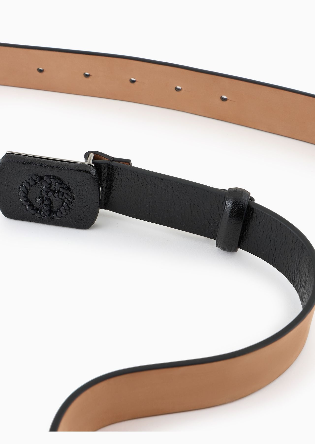 Vintage-effect leather belt - 2