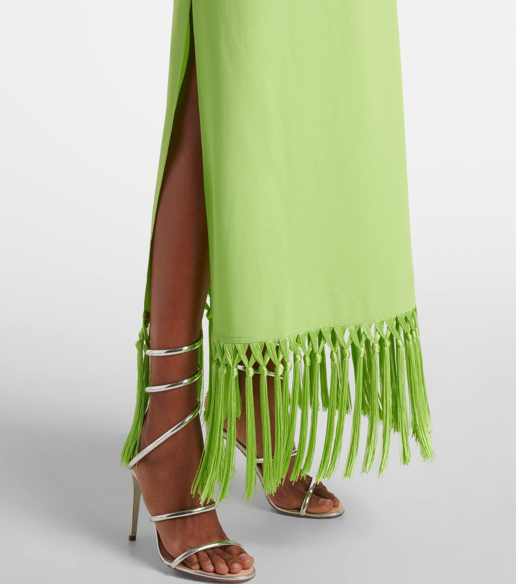 Palermo fringed crêpe maxi dress - 5