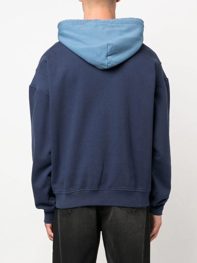 panelled logo-print hoodie 4
