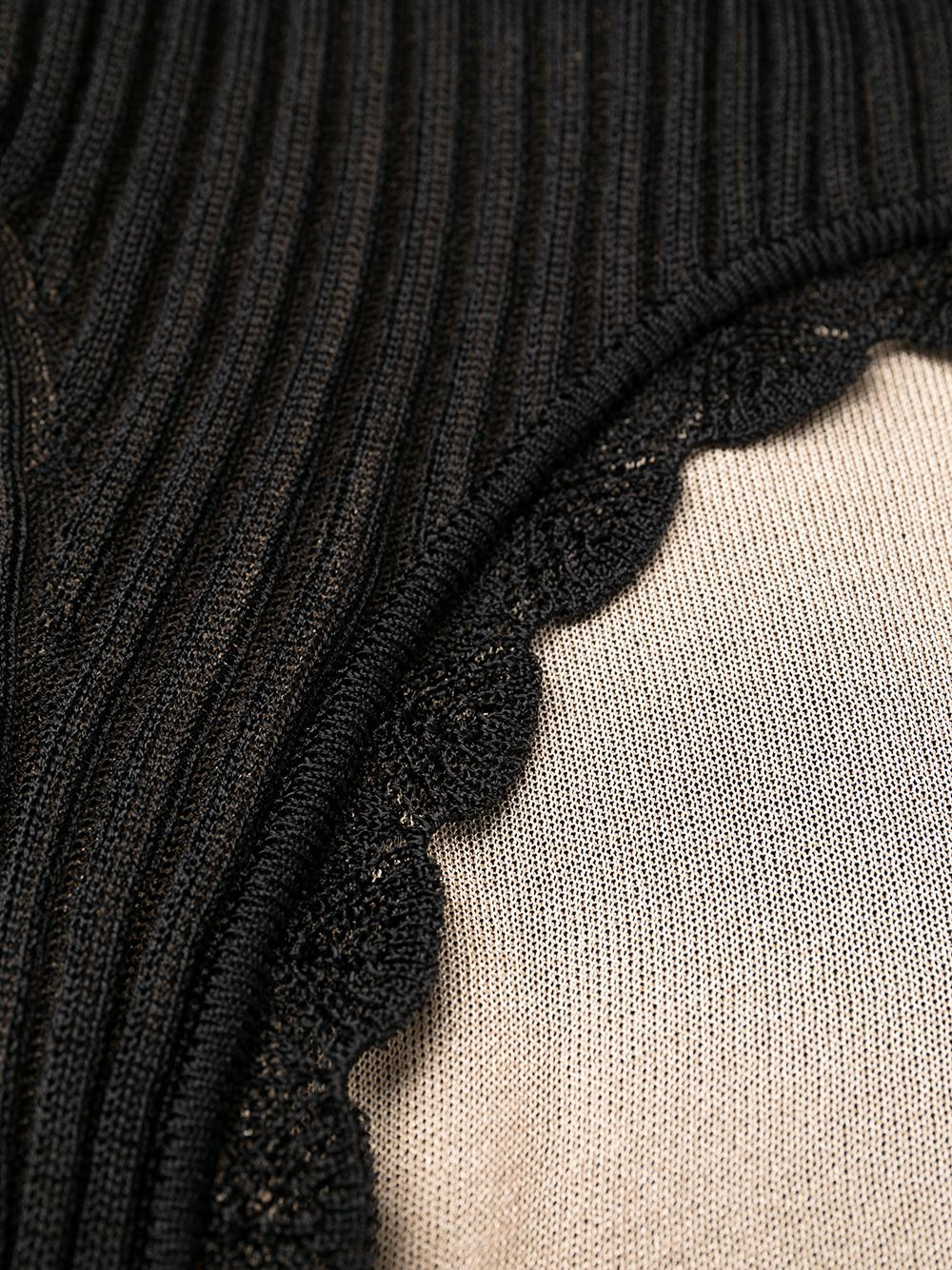 scallop lace-trim rib-knit minidress - 8