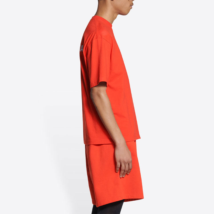 Balenciaga Logo T-Shirt Medium Fit 'Bright Red' 612966TMVF43168 - 6