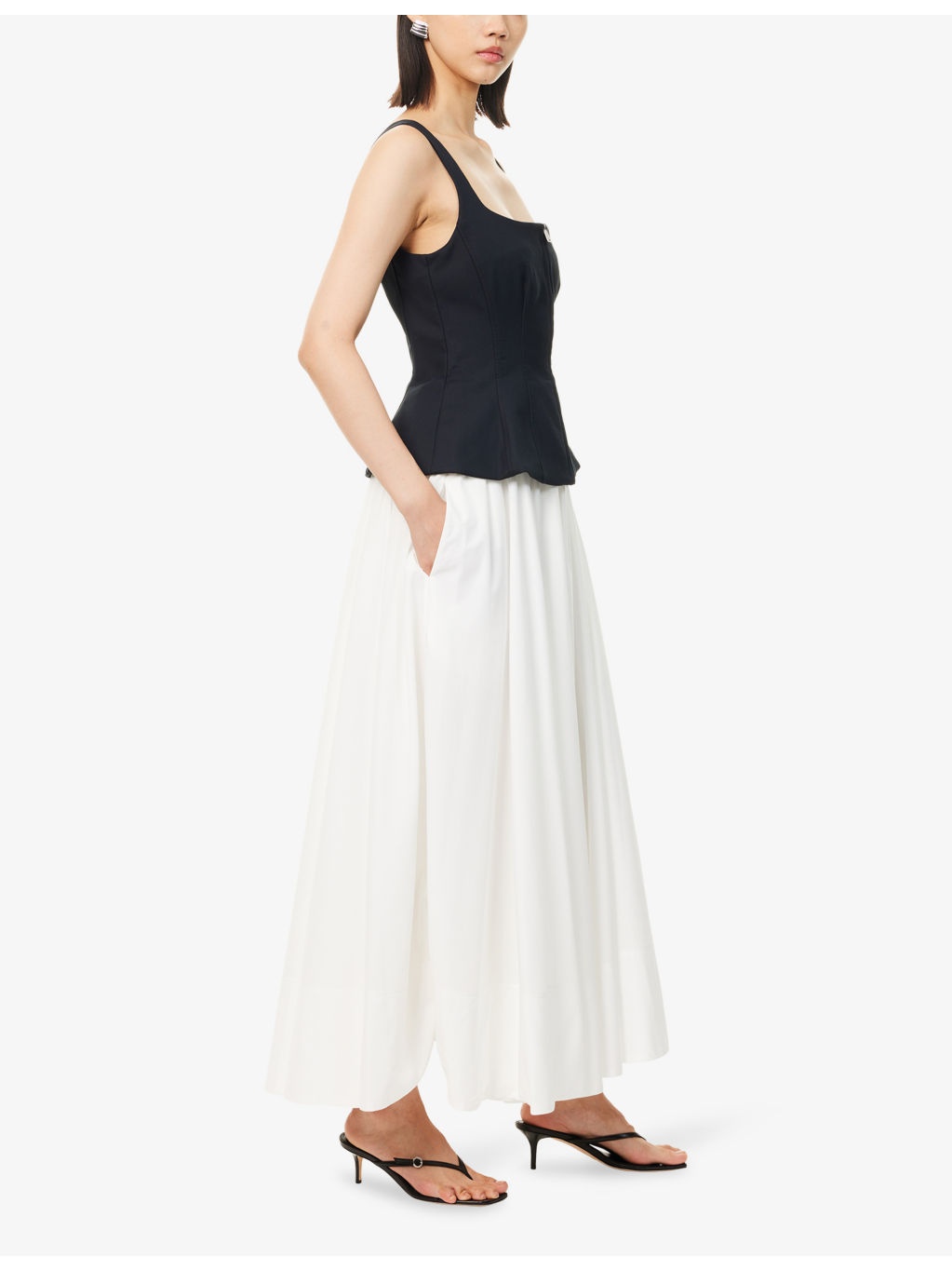 Jolynn Scoop-Neckline Woven Midi Dress - 3