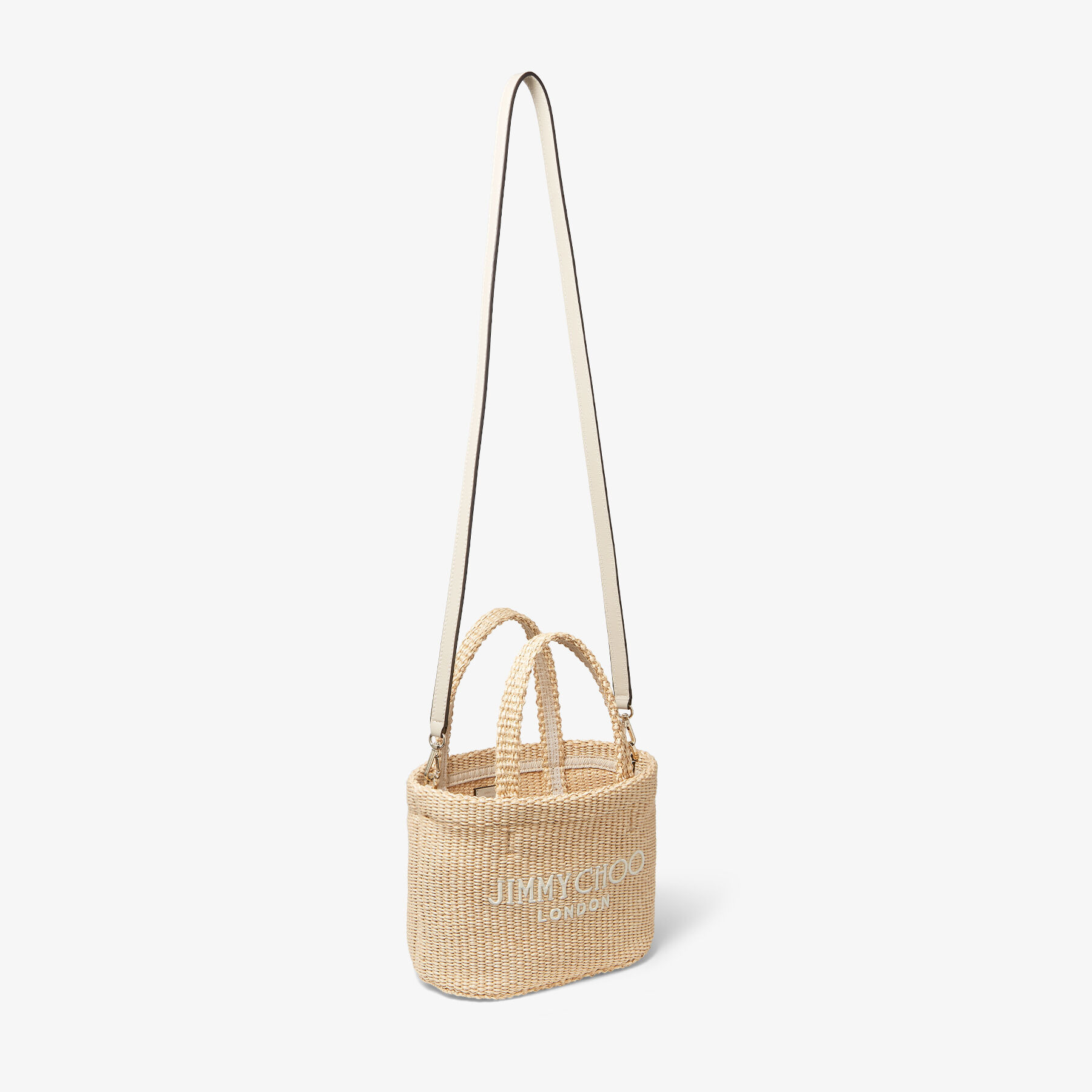 Beach Tote E/W Mini
Natural Raffia Embroidered Mini Tote Bag - 5