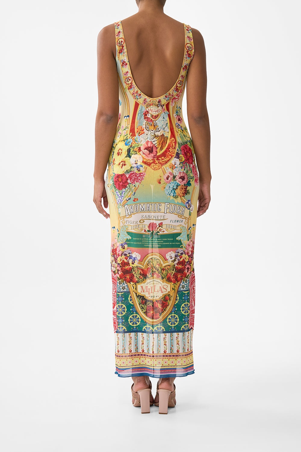 SQUARE NECK MAXI DRESS WITH LOW BACK - 3
