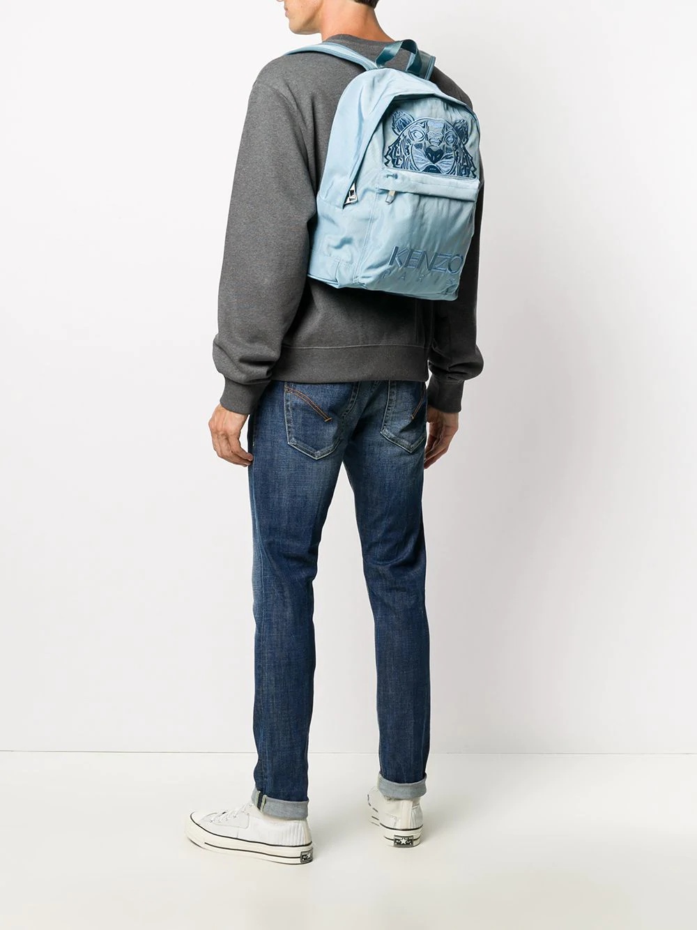 Tiger-embroidered backpack - 2