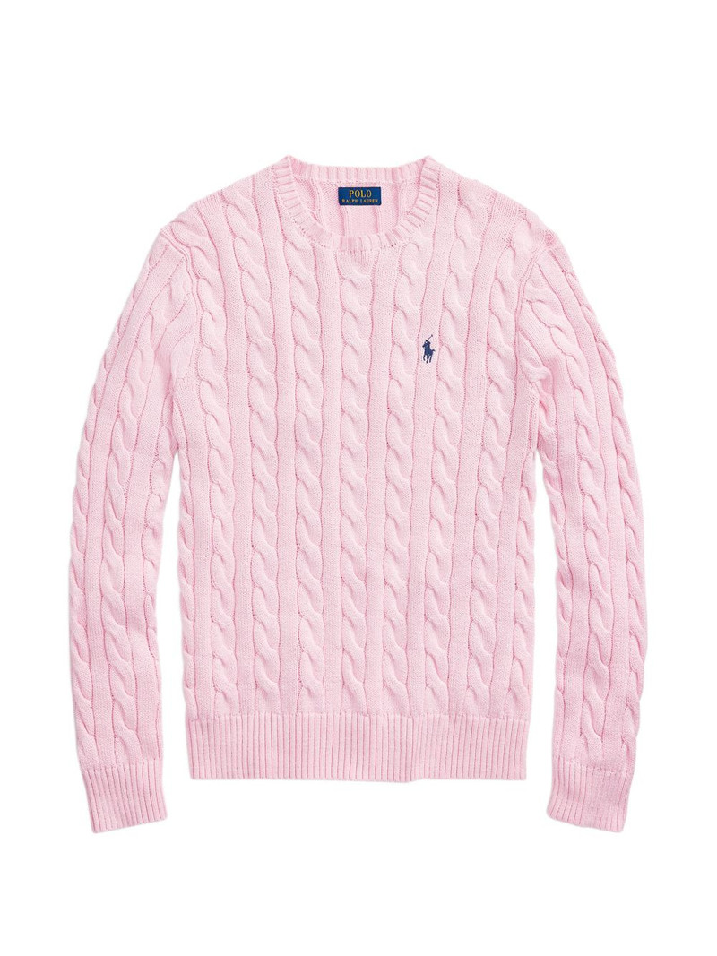 cable-knit crew neck sweater 1