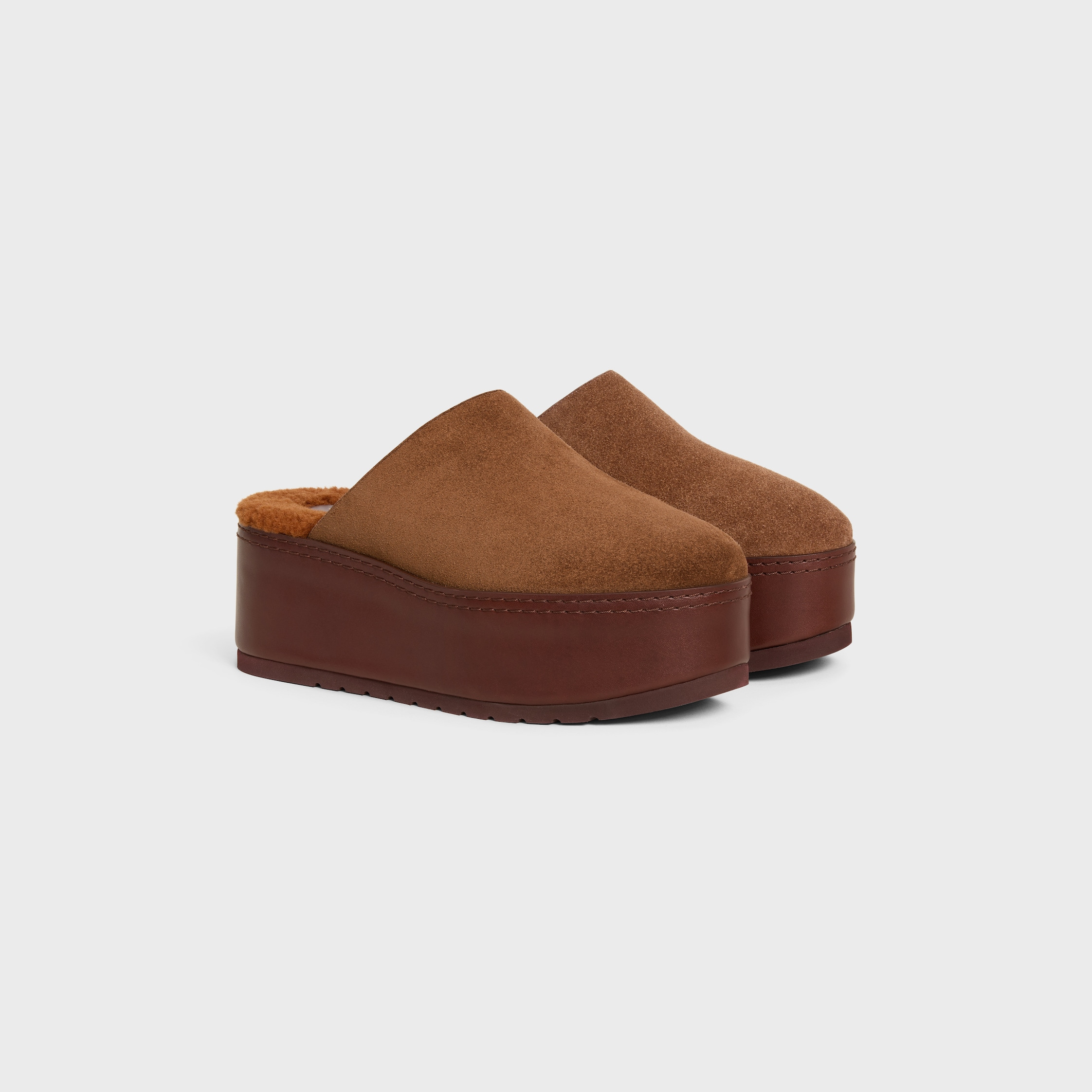 CELINE DANA WEDGE MULE IN SUEDE CALFSKIN - 2