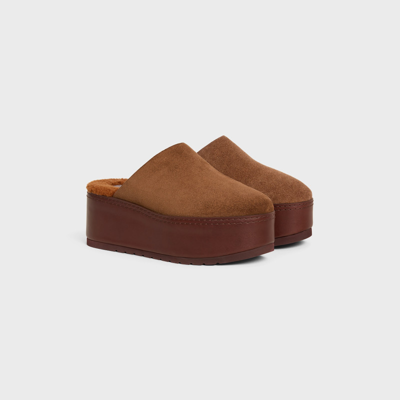 CELINE DANA WEDGE MULE IN SUEDE CALFSKIN 2