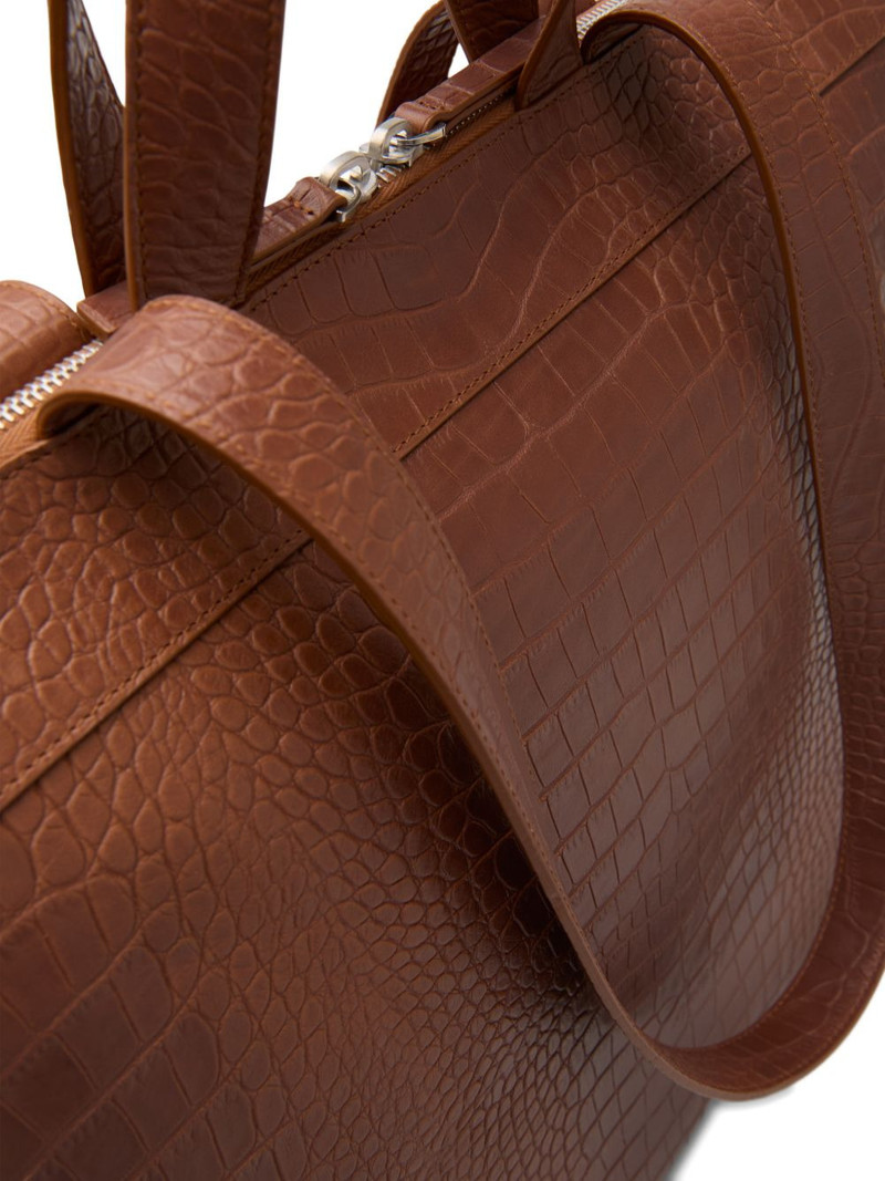 Borso croc-embossed tote bag 4