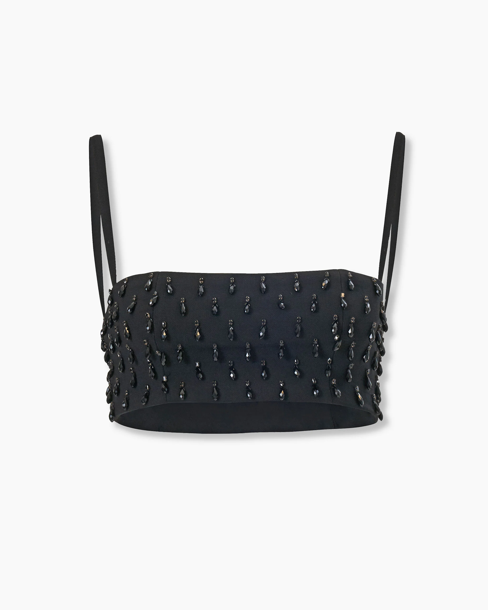 Crystal-Embroidered Bandeau Top - 1