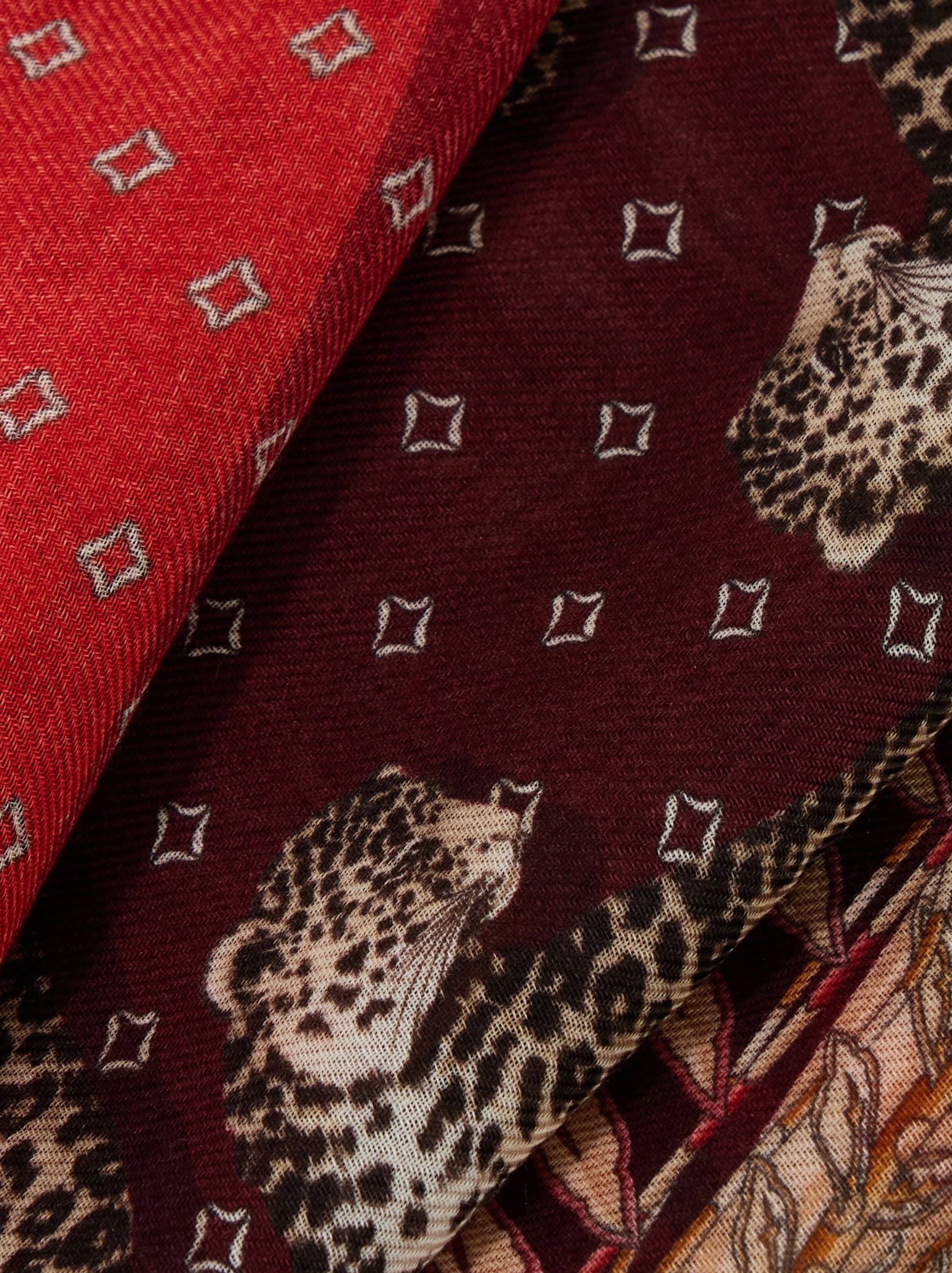 Madras print cashmere stole - 4