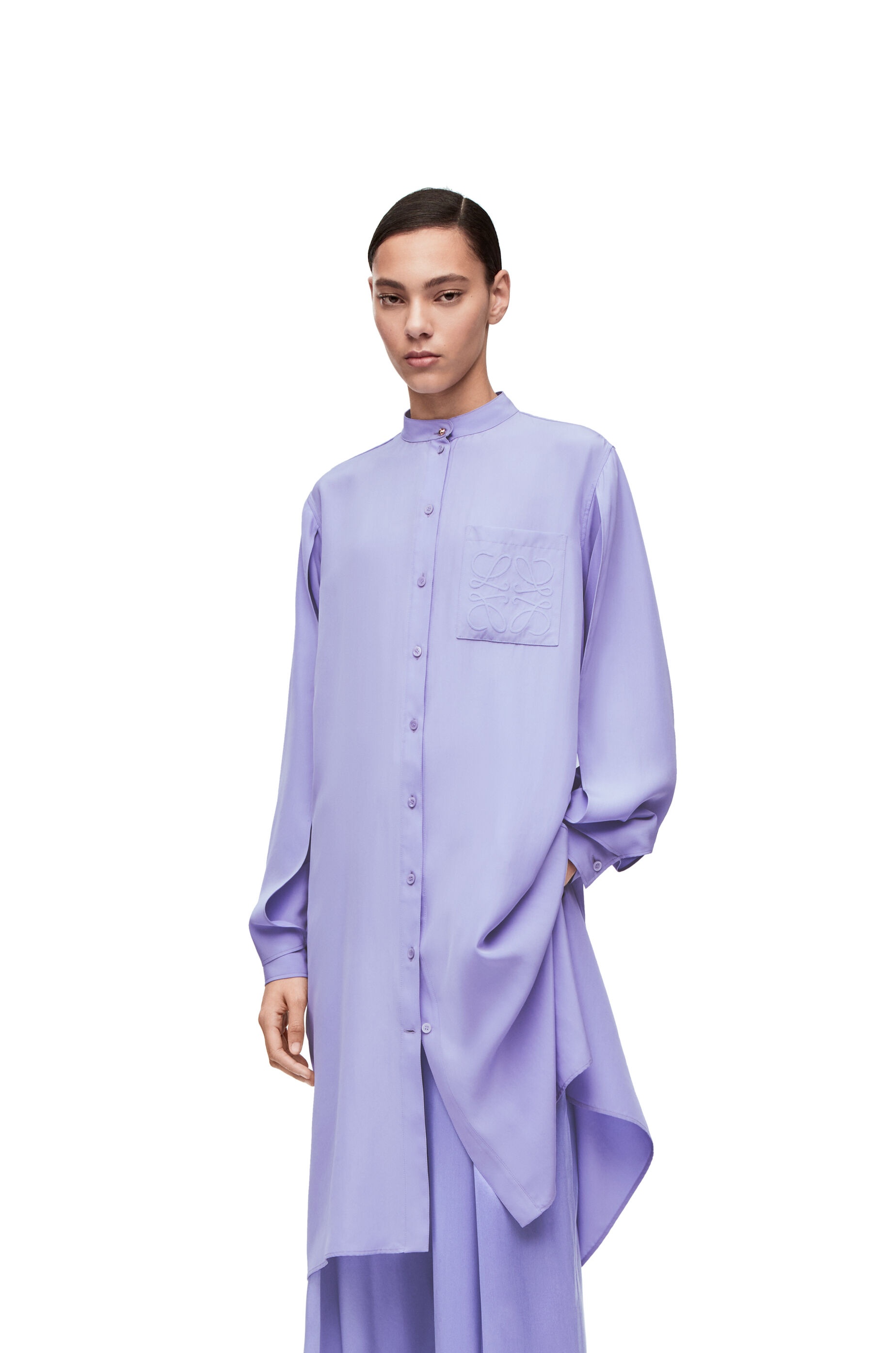 Anagram tunic dress in silk toile - 3