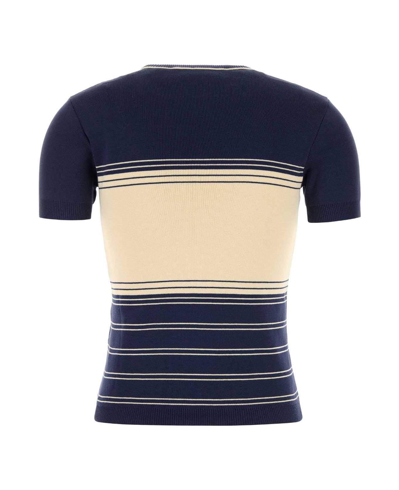 Navy Blue Cotton Sweater - 2