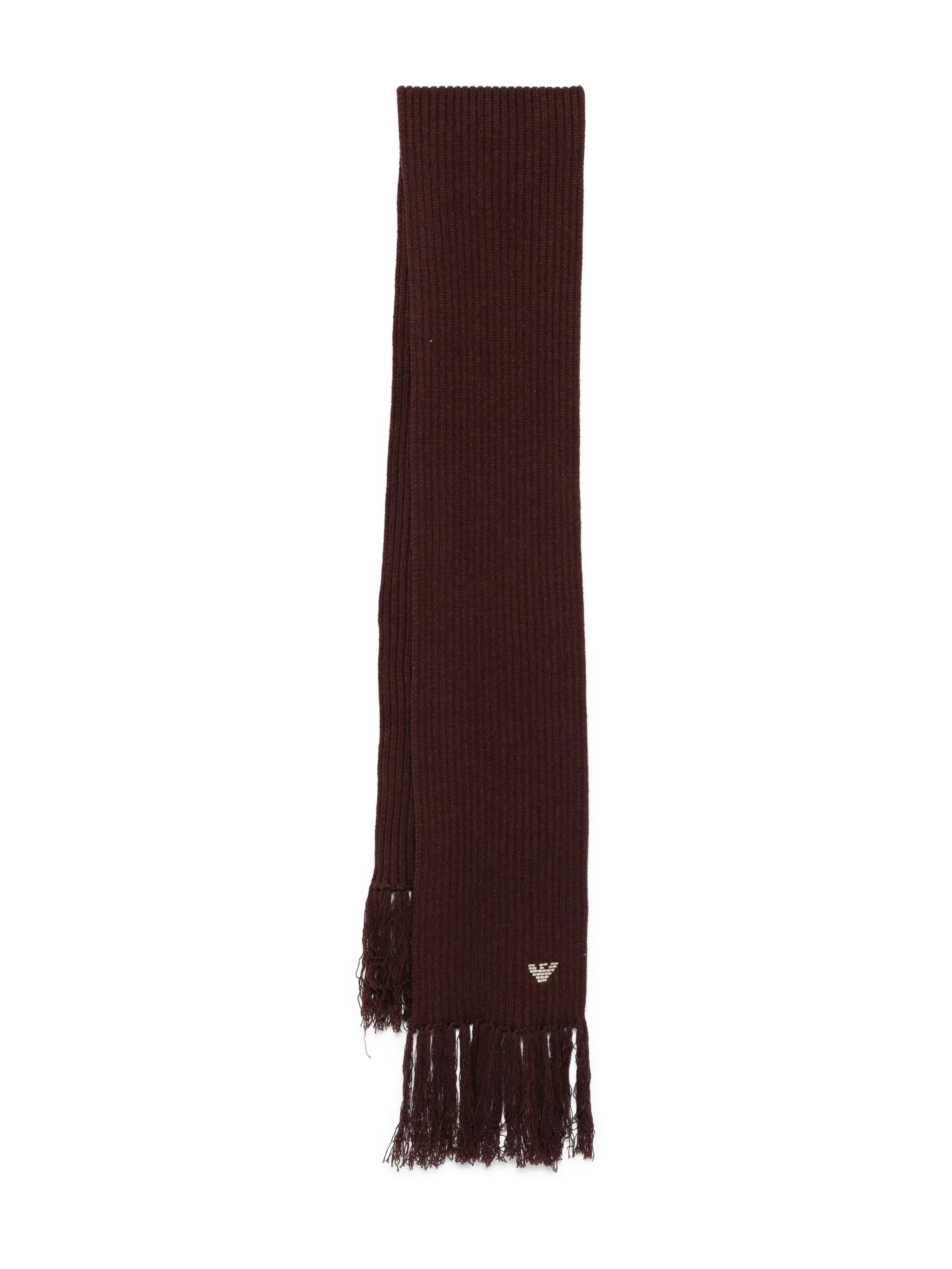 Emporio Armani Ribbed-knit Fringed Scarf - 1