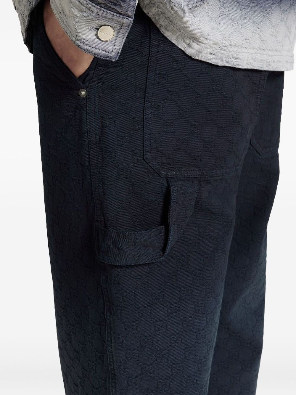 GG monogram-dyed trousers - 4