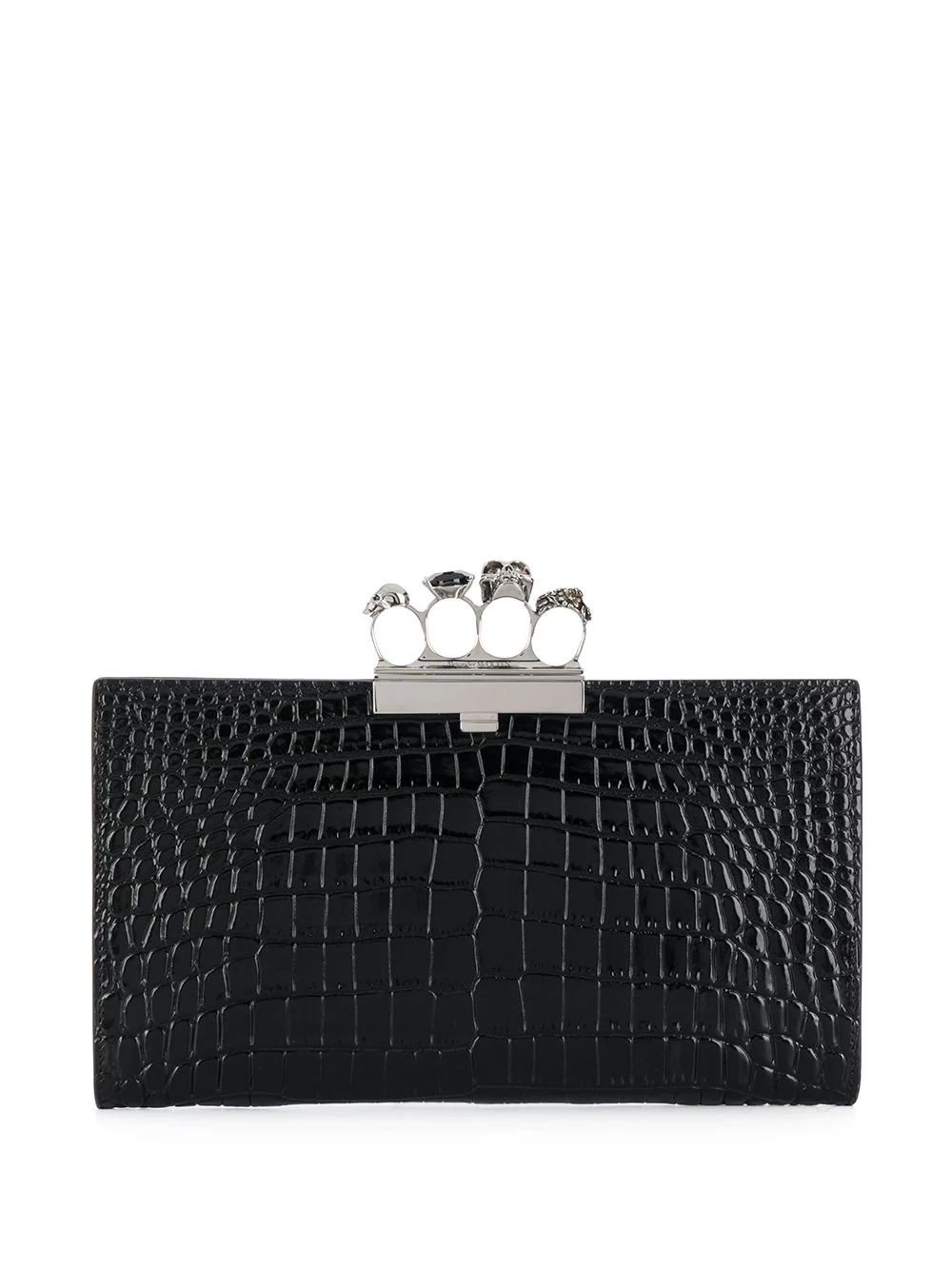 jewelled four-ring clutch - 1