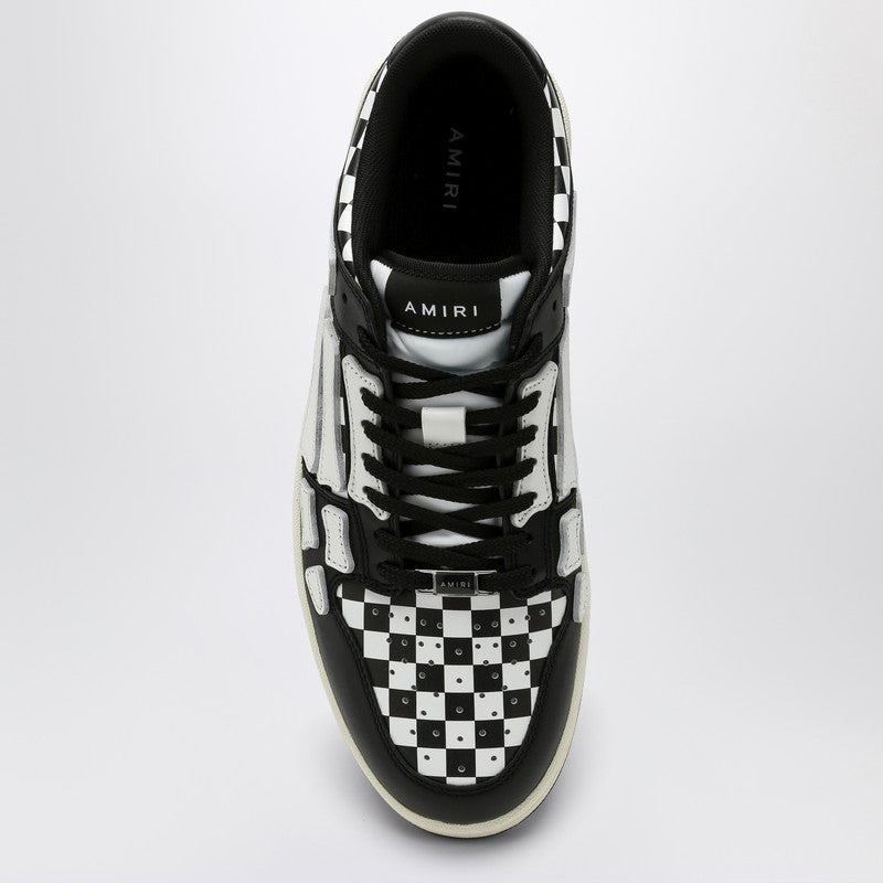 Amiri Skel Top Low Black/White Plaid Sneaker Men - 3
