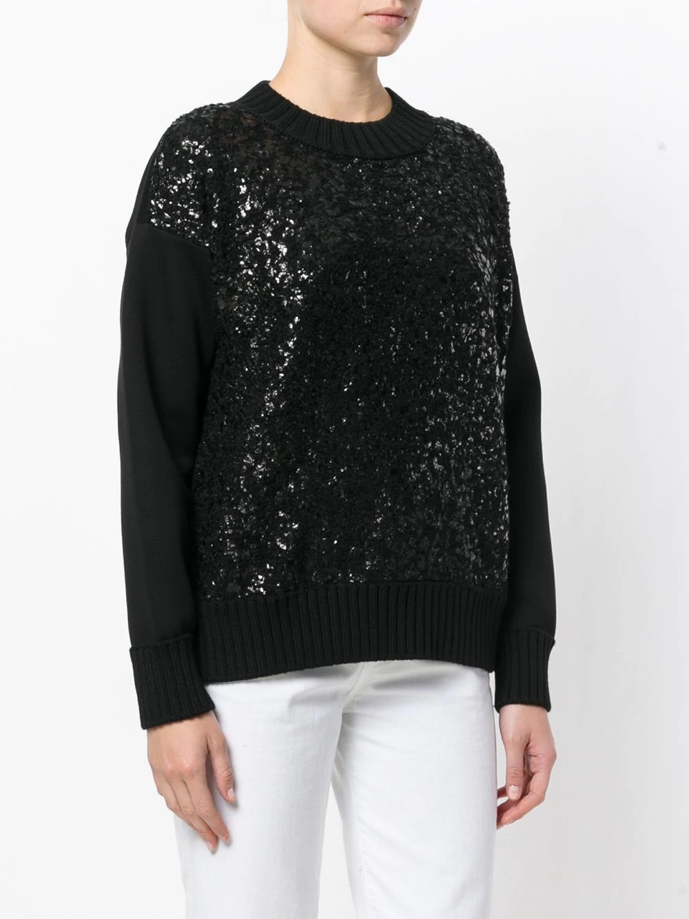 cracked patent effect sweater - 3