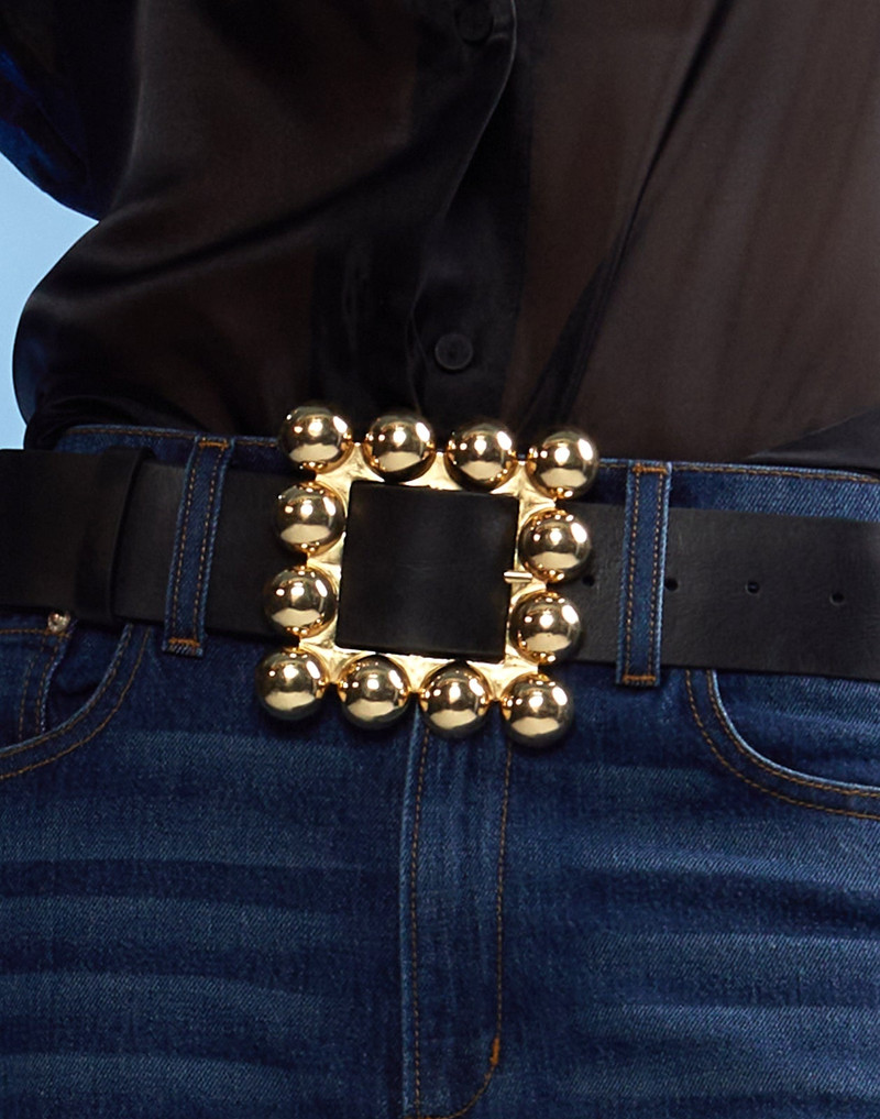 CYNTHIA ROWLEY Oversized Buckle Belt outlook