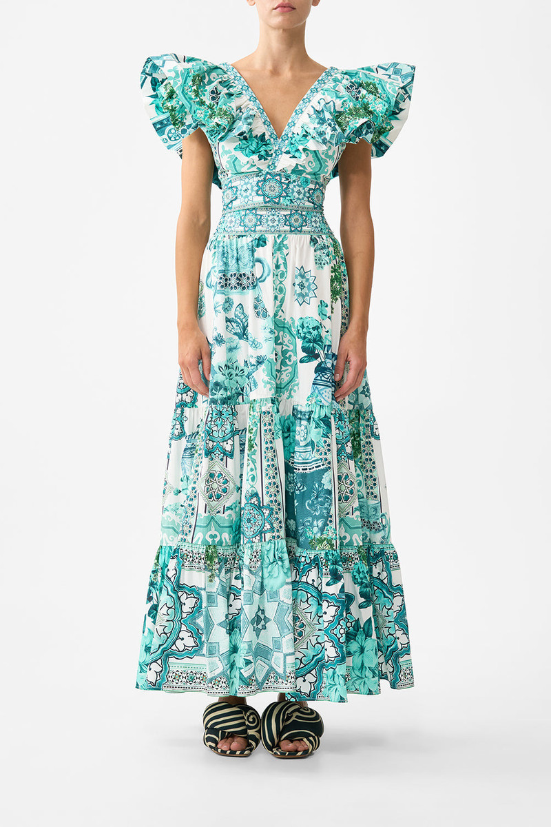 CAMILLA RUFFLE WRAP TOP outlook