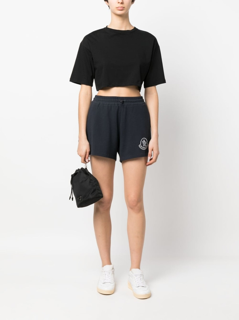 Moncler drawstring cotton shorts outlook