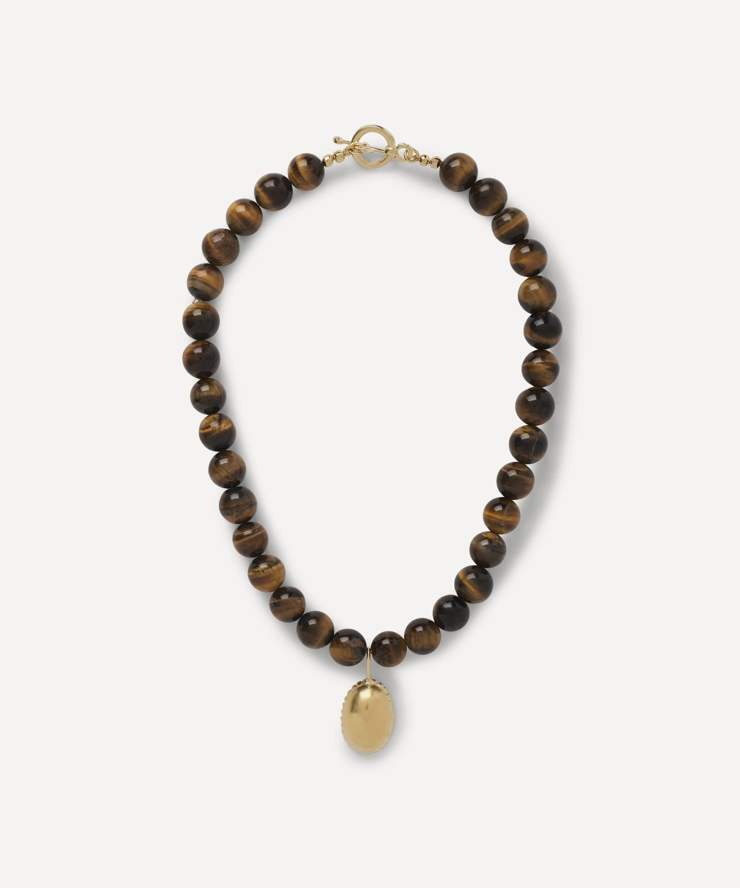 18ct-24ctGold Plated Tiger Eye Troy Necklace - 1