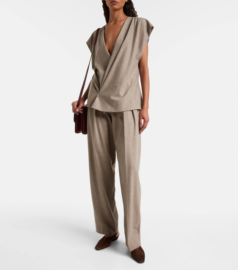 KHAITE Celia suede slingback flats outlook